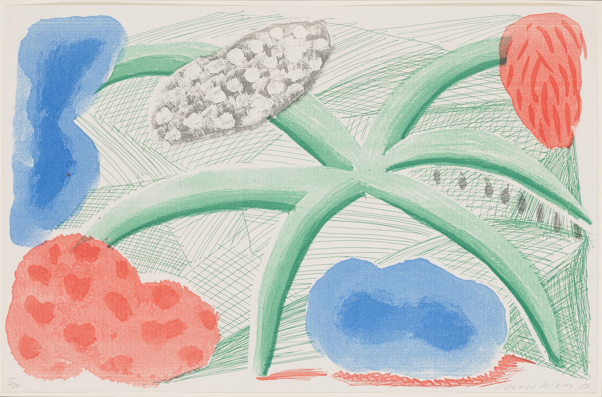 David Hockney - Landscape with a Plant
