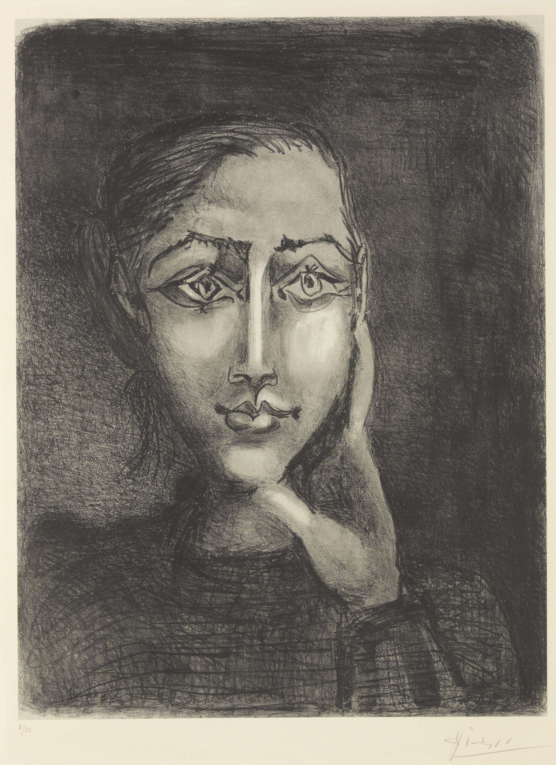 Pablo Picasso - Françoise sur fond gris
