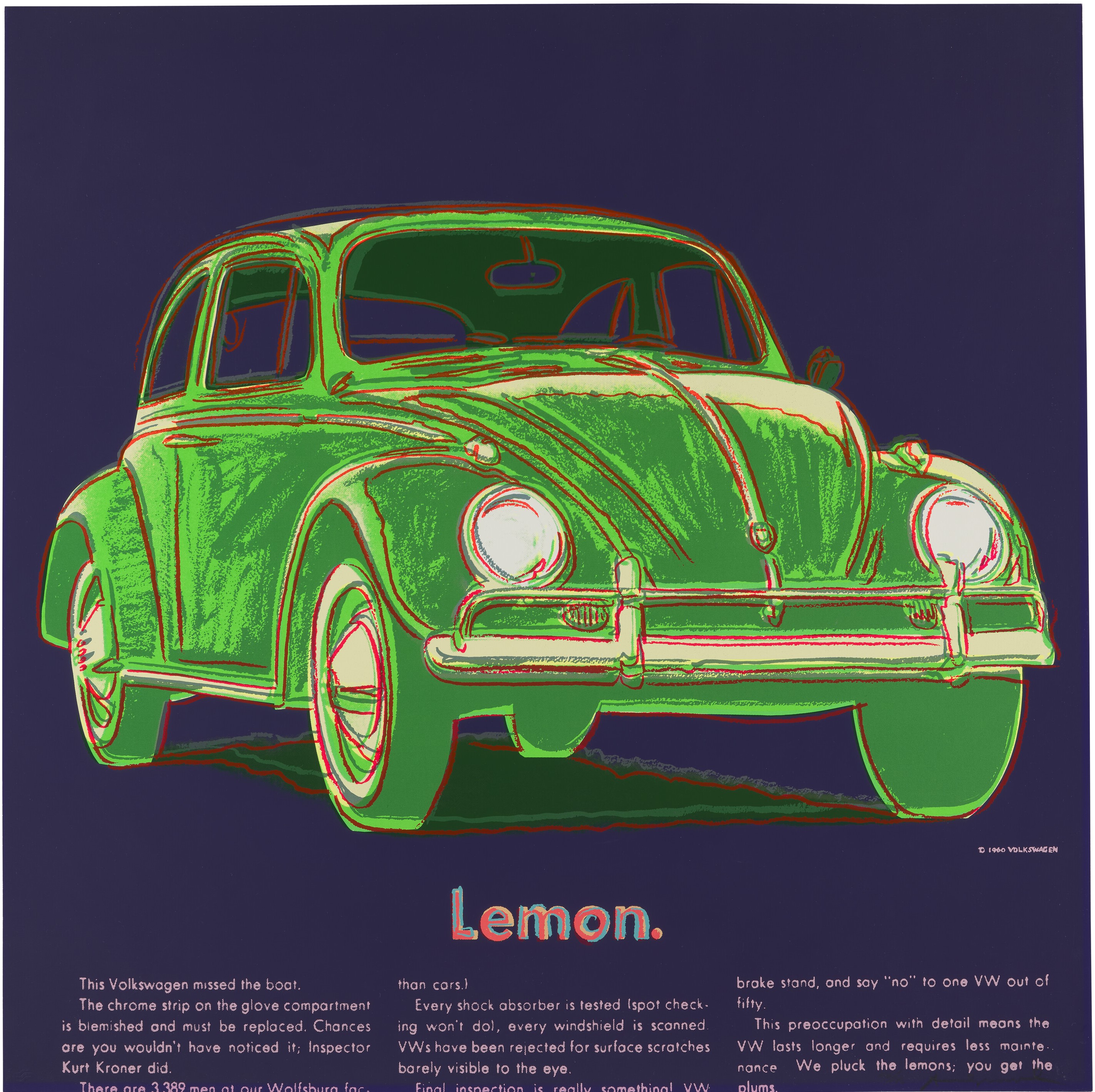 Andy Warhol - Volkswagen, from Ads