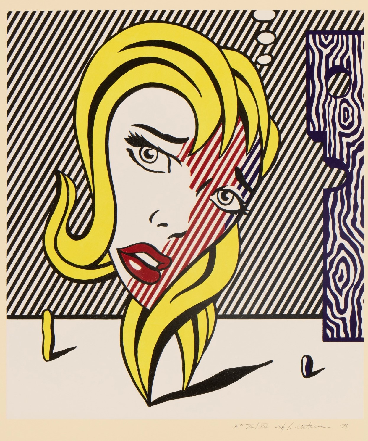 Roy Lichtenstein - Blonde, from the Surrealist series