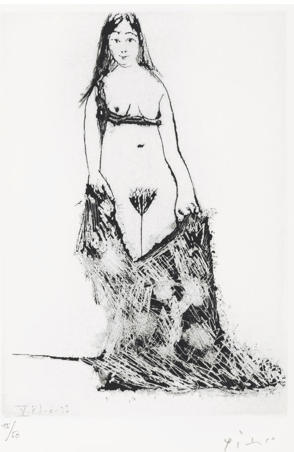 Pablo Picasso - Jeune Femme laissant tomber sa Robe, from La Série 347