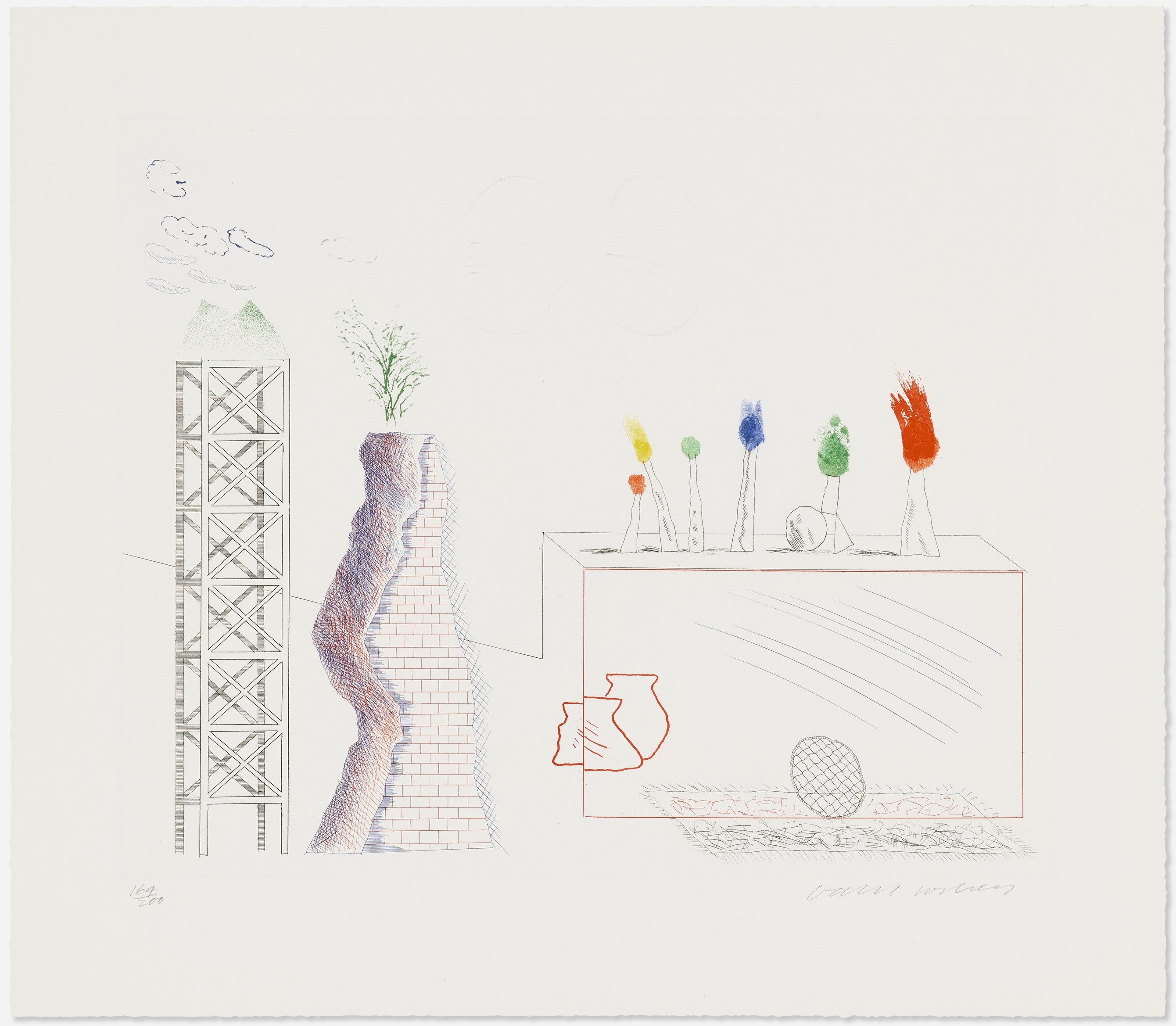 David Hockney - A Tune (from The Blue Guitar portfolio)