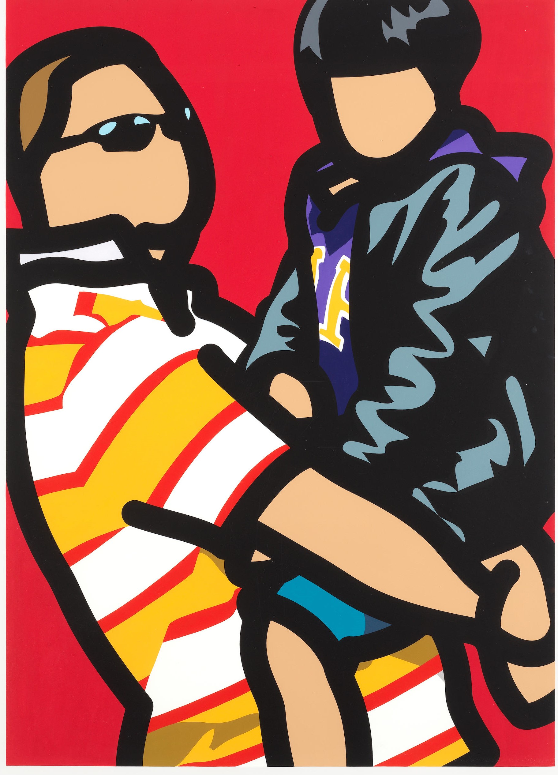 Julian Opie - Tourist with Child, from Tourists