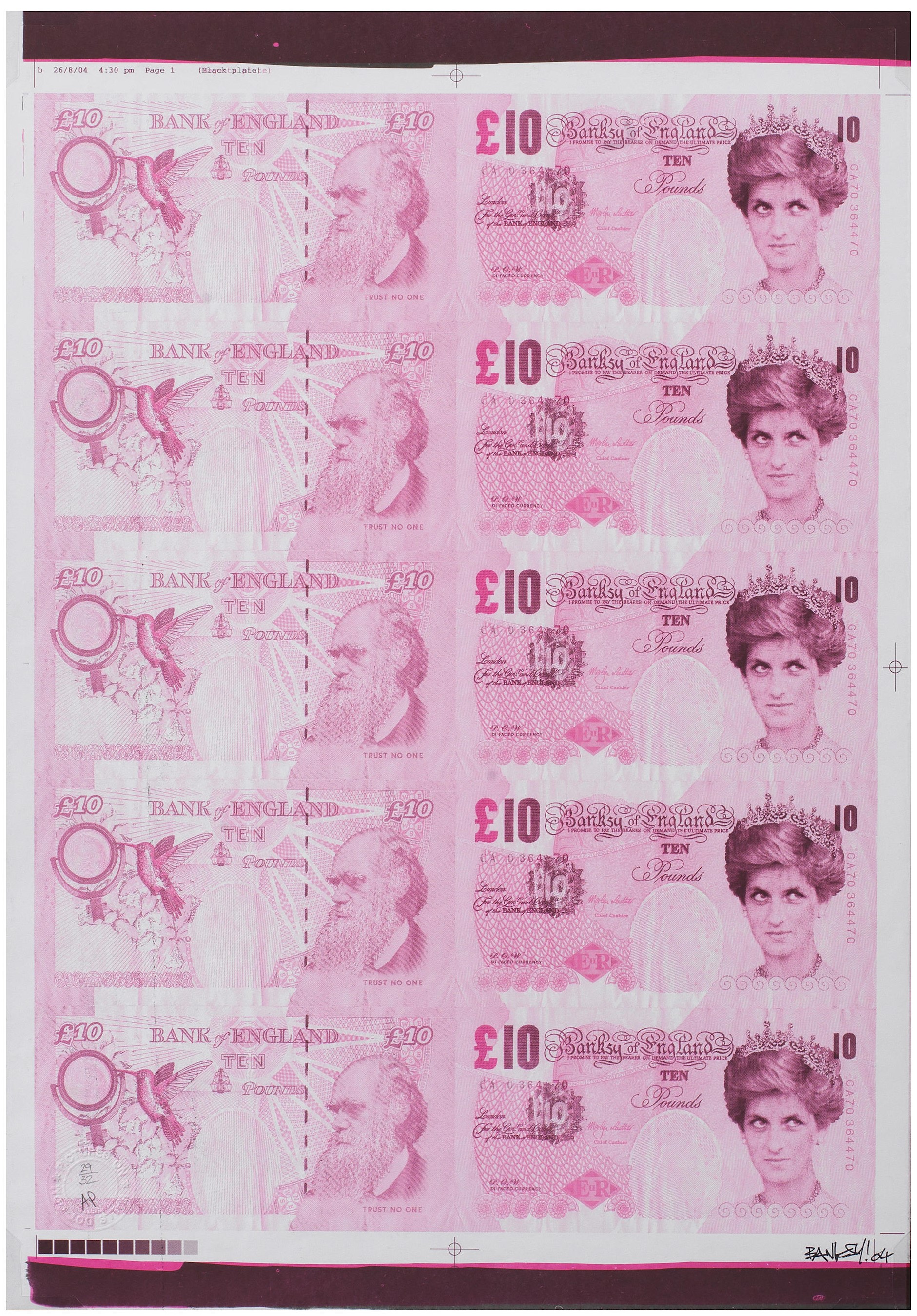 Banksy - Di-Faced Tenner (Pink)