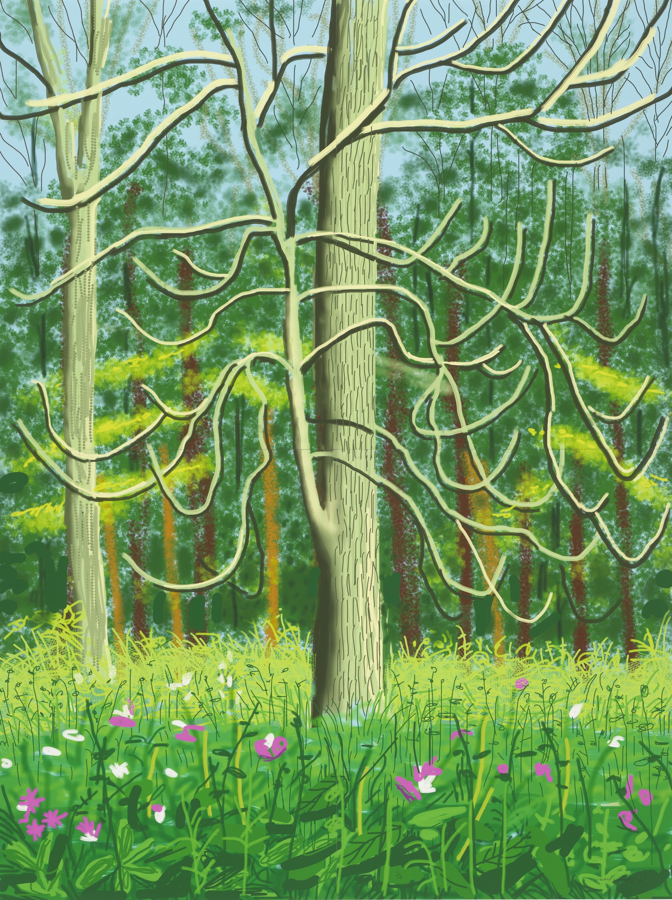 David Hockney - The Arrival of Spring in Woldgate, East Yorkshire in 2011 (twenty eleven) - 4 May