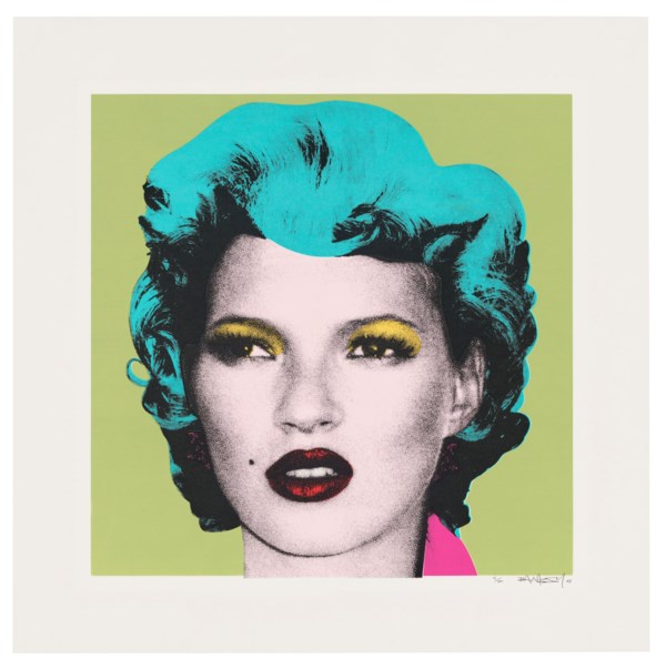 Banksy - Kate Moss - Green, Turquoise Blue Colourway