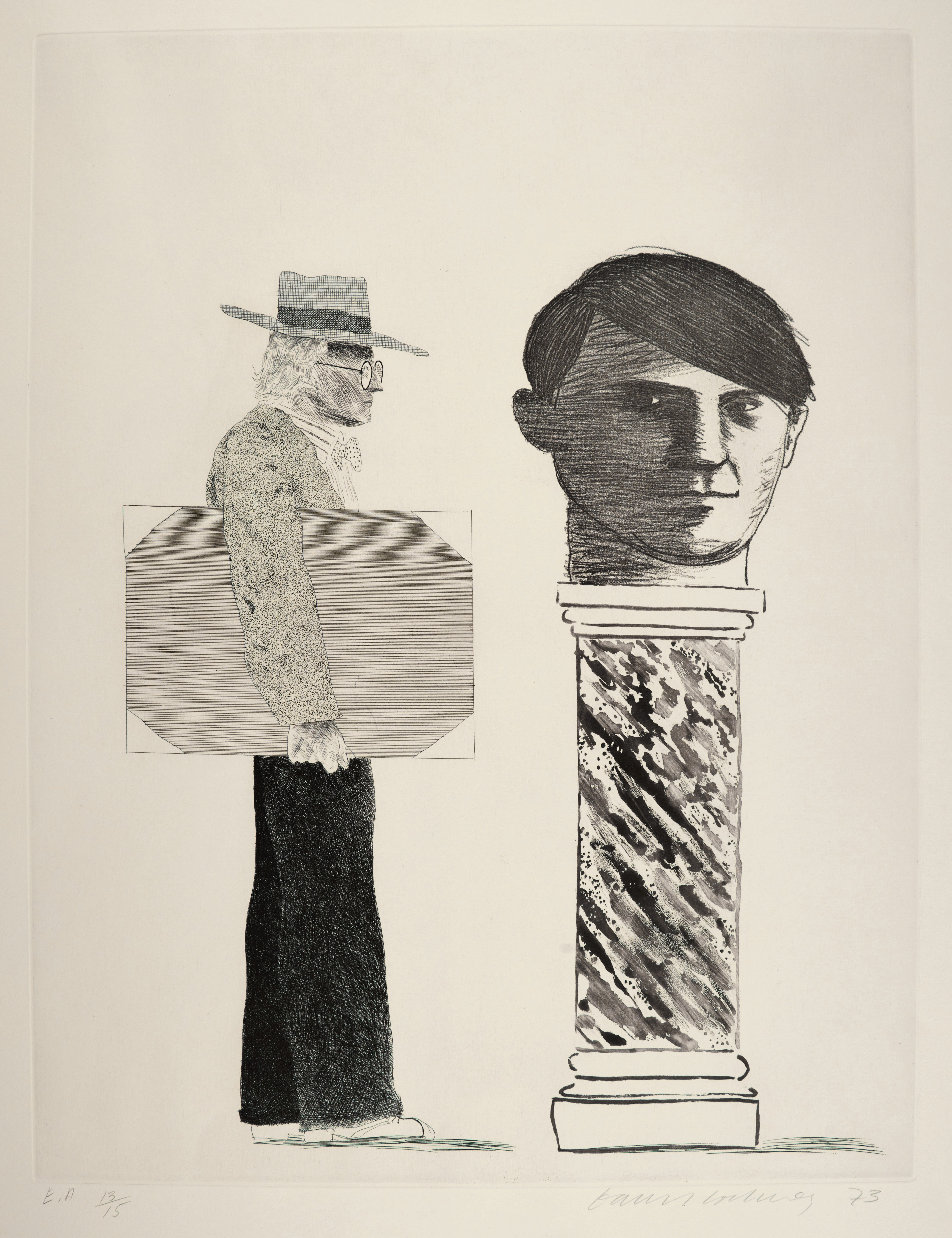 David Hockney - The Student (from Homage to Picasso) (S.A.C. 153; MCA Tokyo 143)