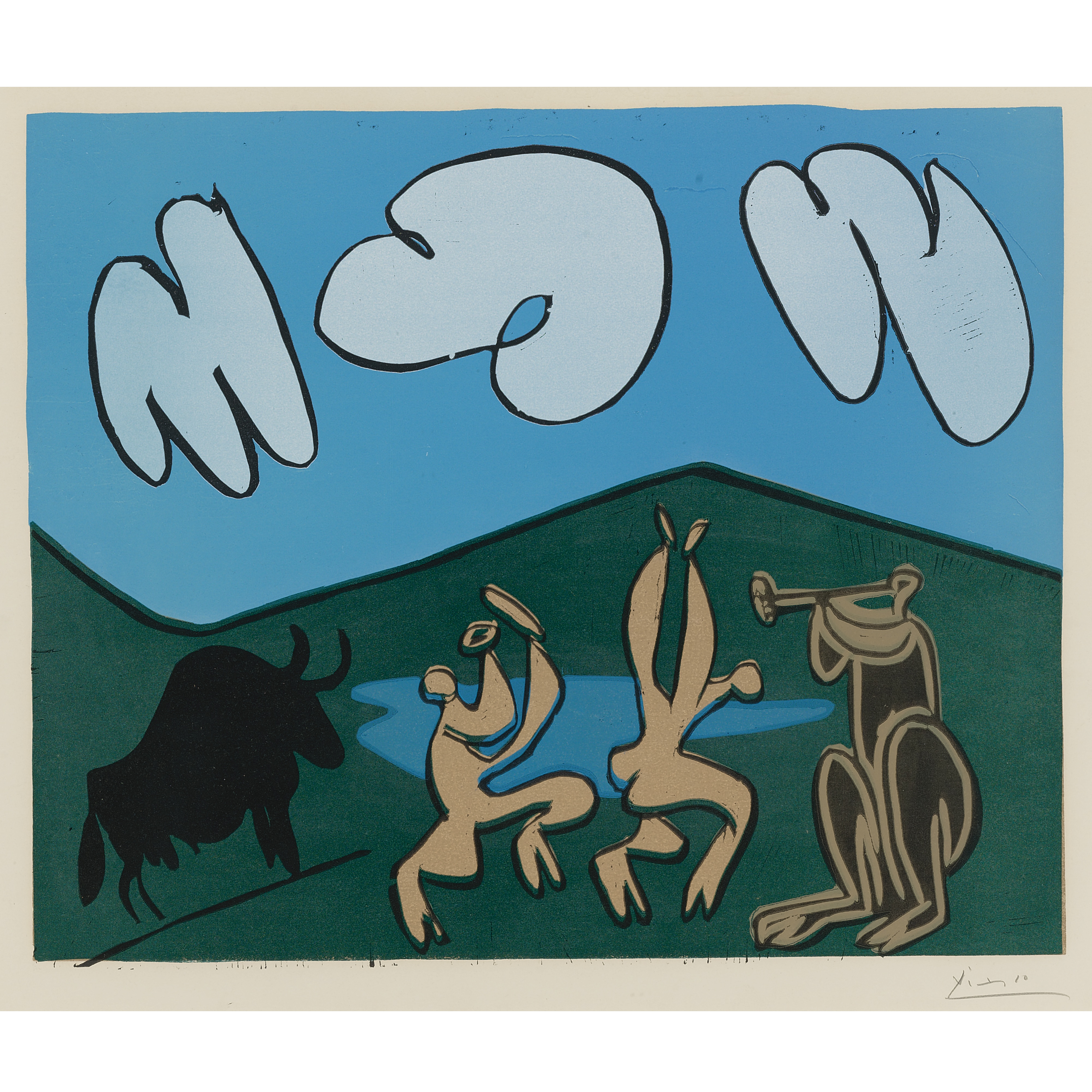 Pablo Picasso - Bacchanale Au Taureau Noir