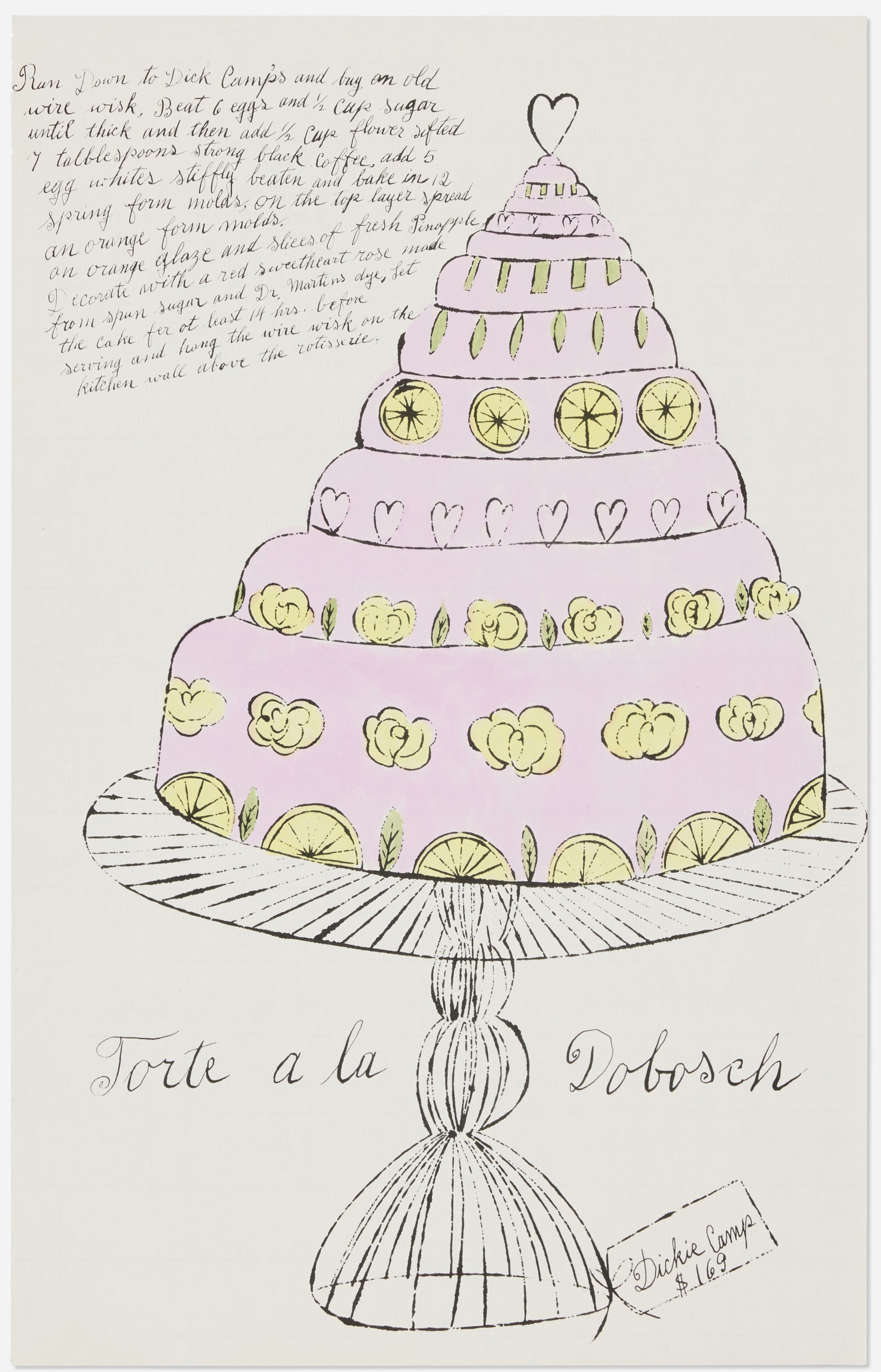Andy Warhol - Torte à la Dobosch (from the Wild Raspberries portfolio)