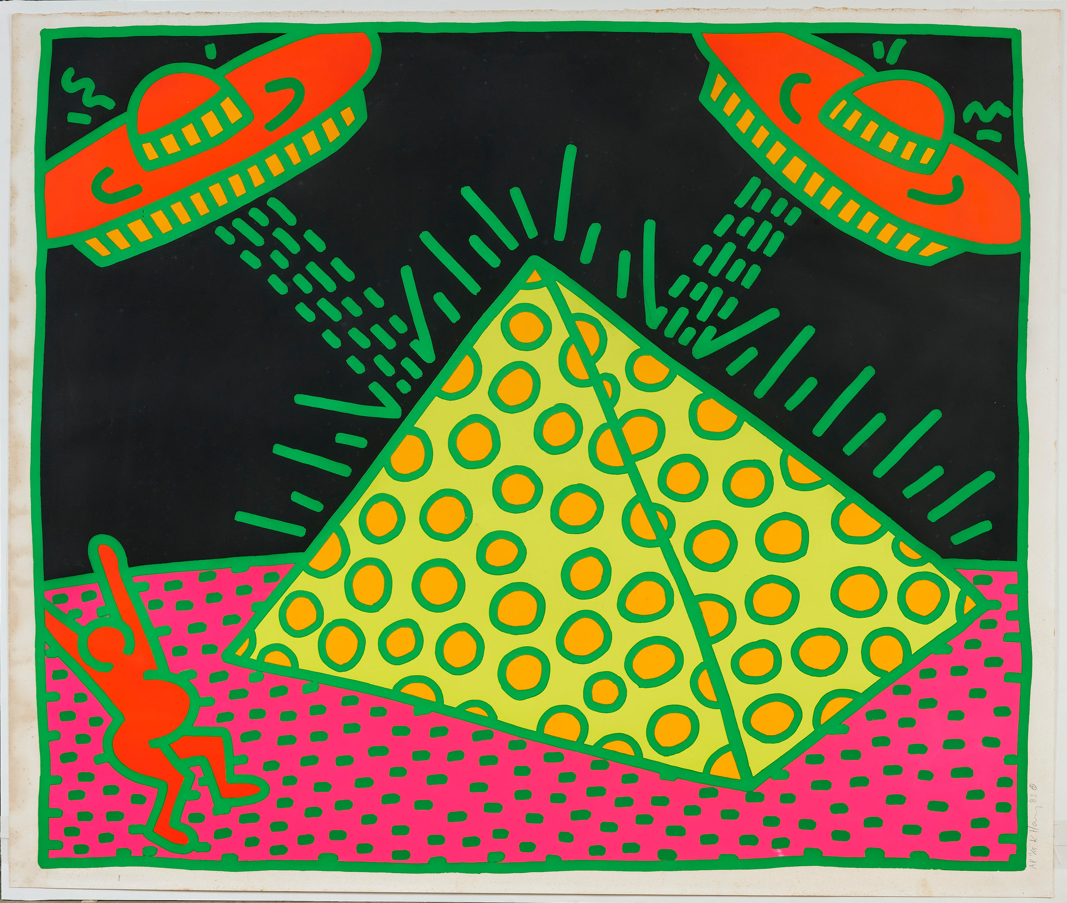 Keith Haring - ONE PLATE, UNTITLED 2, 1983