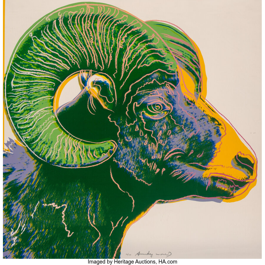 Andy Warhol - Bighorn Ram, from Endangered Species