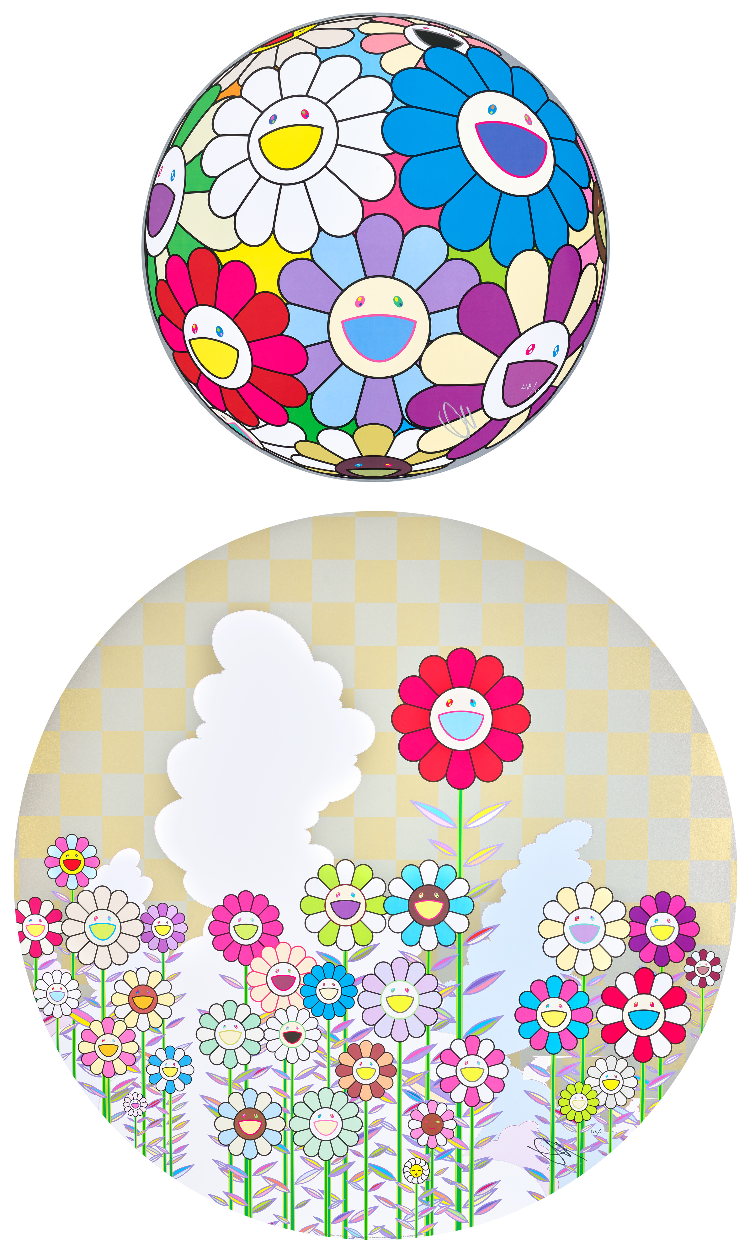 Takashi Murakami - Festival Flower Decoration; and A Memory of Him and Her on a Summer Day