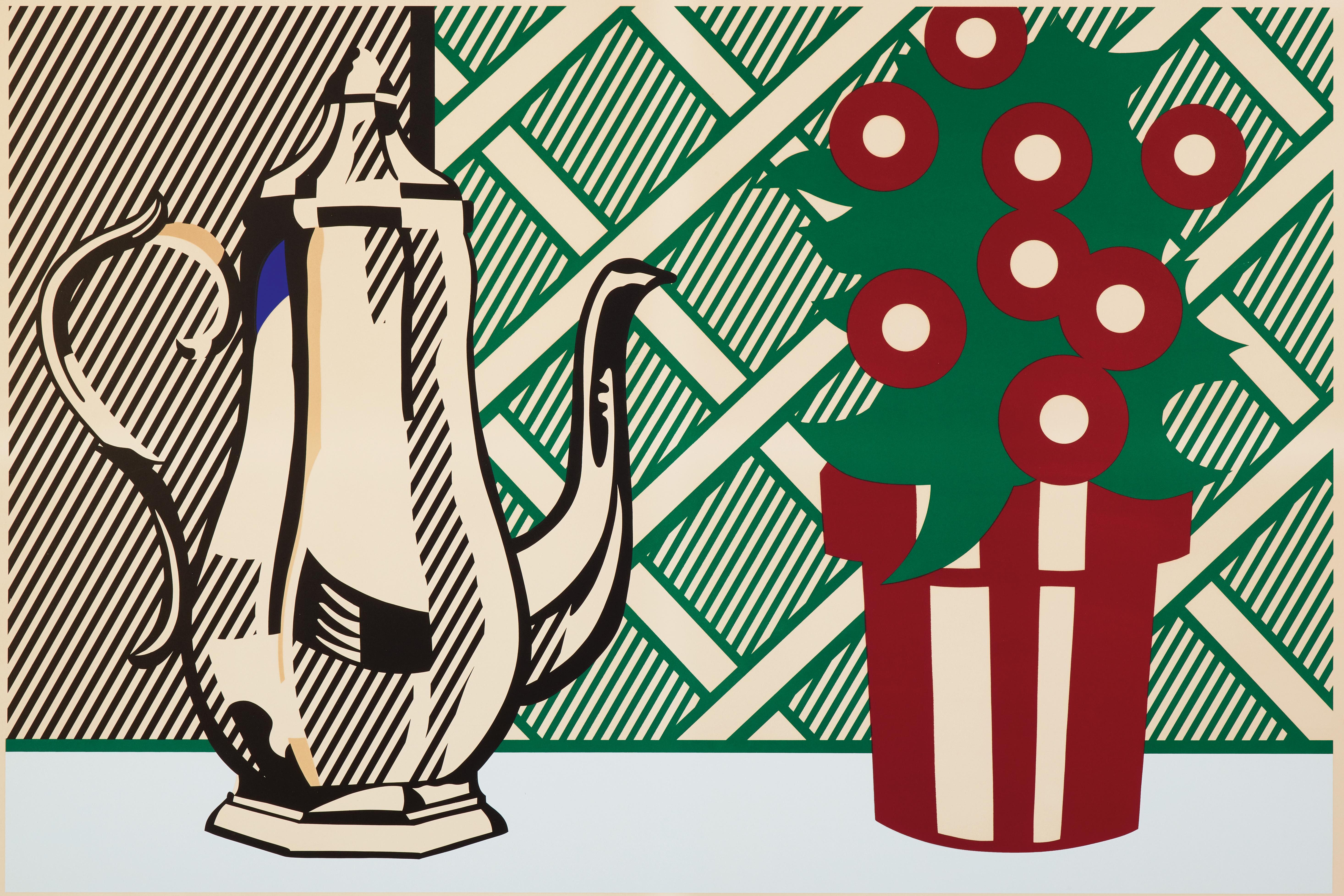 Roy Lichtenstein - Still life with pitcher and flowers