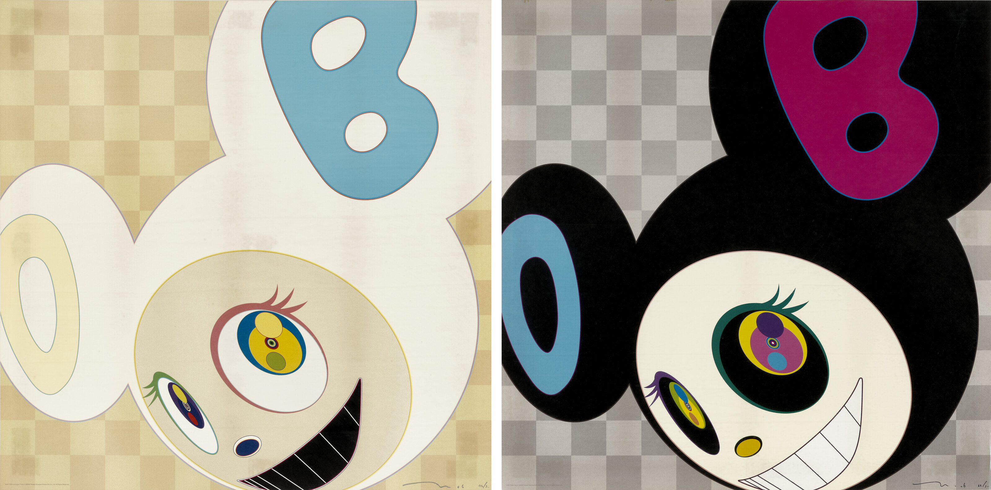 Takashi Murakami - AND THEN Ichimatsu; &, THEN Black