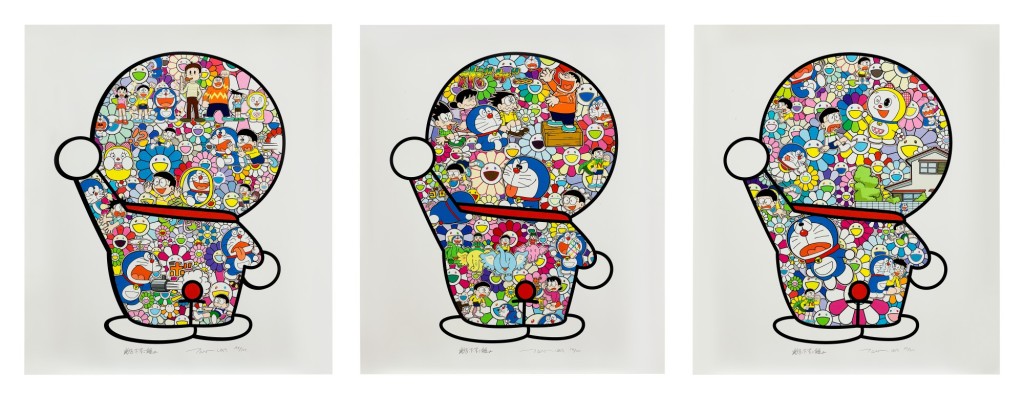 Takashi Murakami - i. Mr. Fujiko F. Fujio and Doraemon Are in the Field of Flowers / ii. Doraemon's Daily Life/ iii. Dorae...