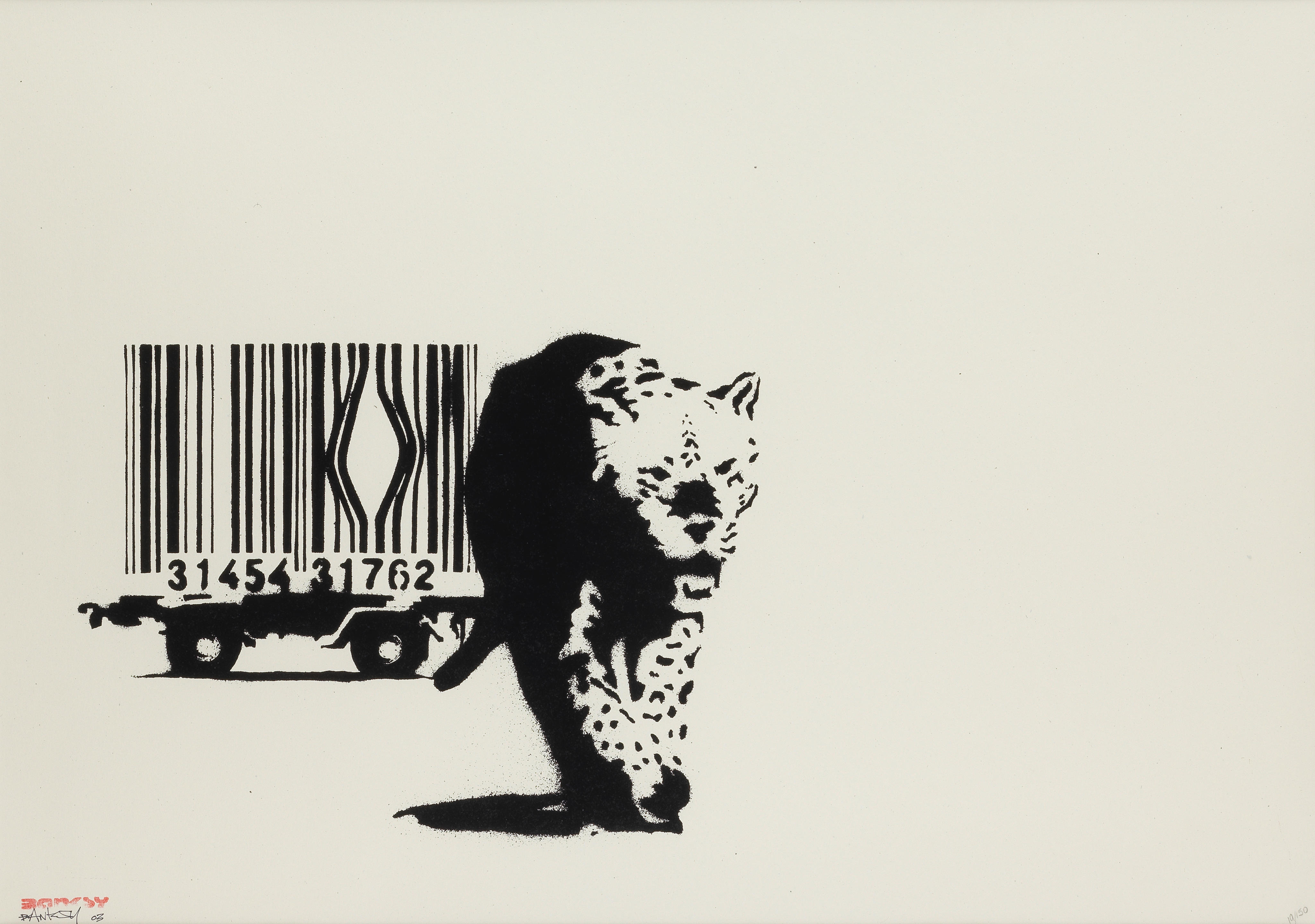 Banksy - Barcode Leopard