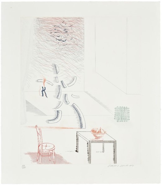 David Hockney - Tick it, Tock it, Turn it True, from The Blue Guitar