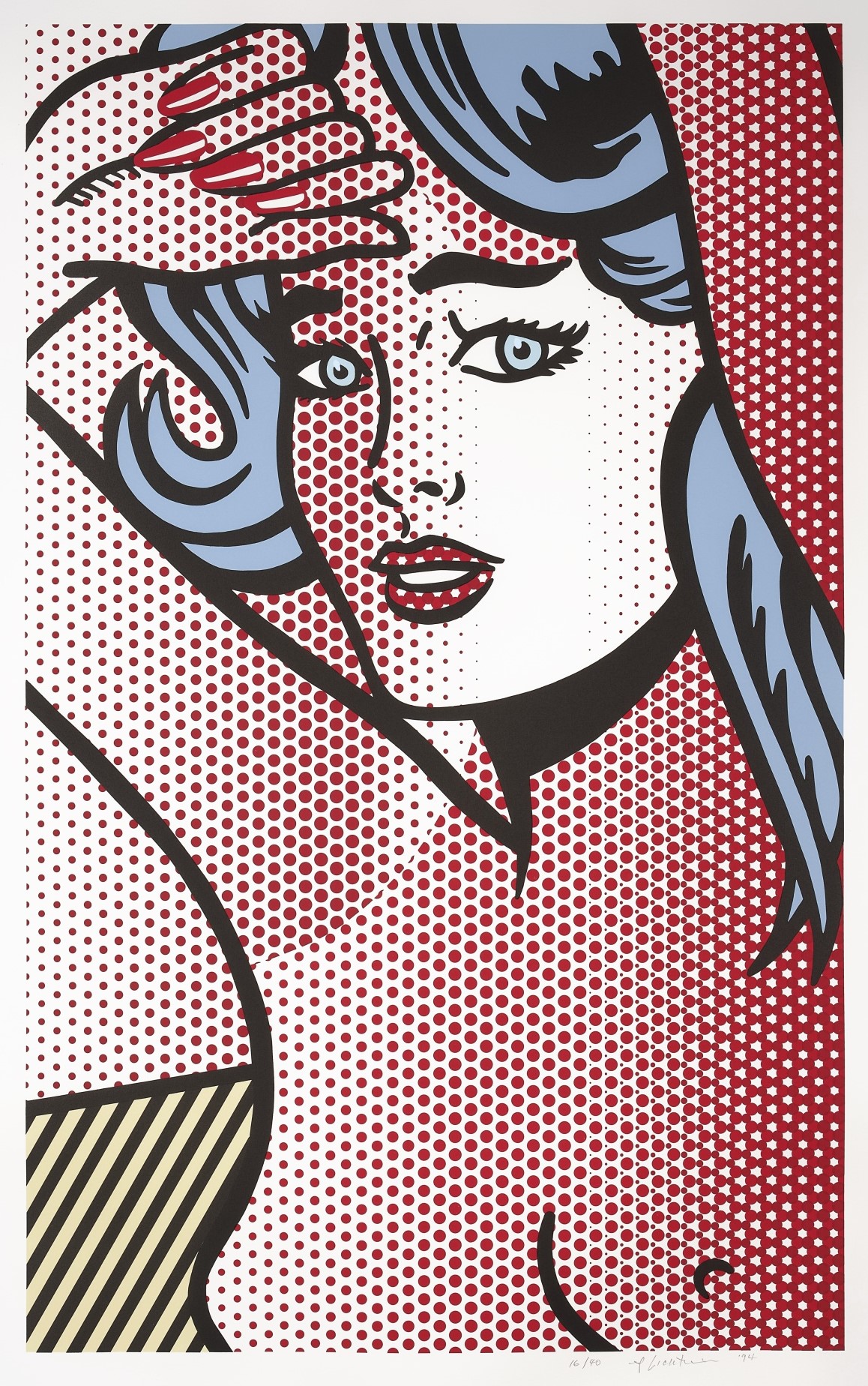Roy Lichtenstein - Nude with Blue Hair, from Nudes Series