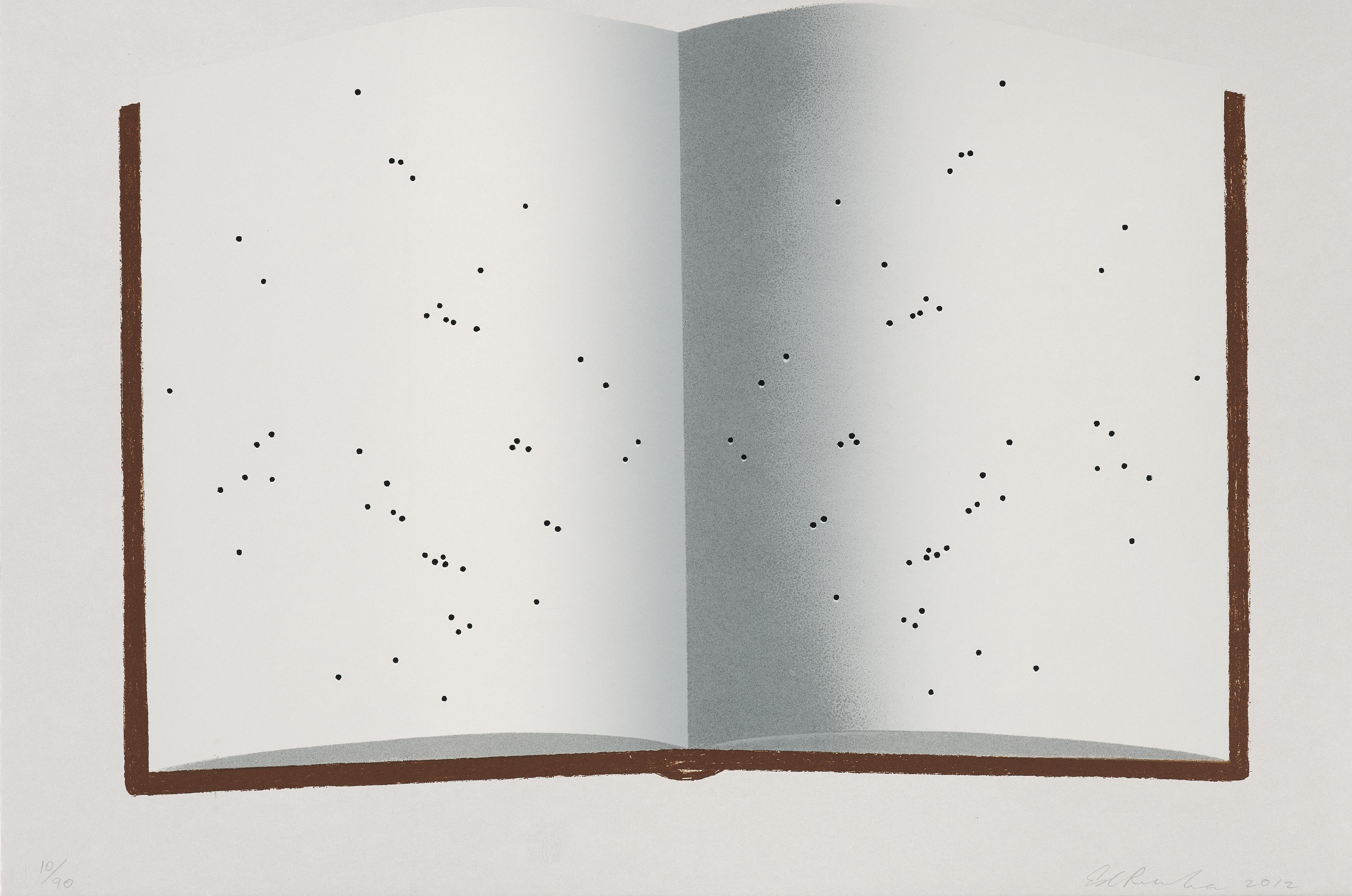 Ed Ruscha - Open Book with Worm Holes