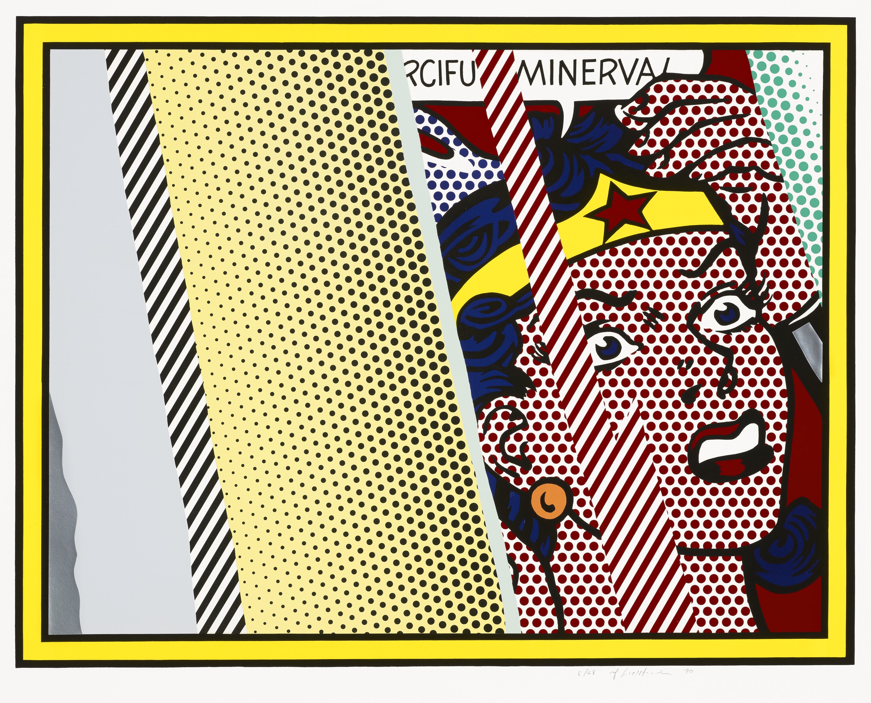 Roy Lichtenstein - Reflections on Minerva, from Reflections Series