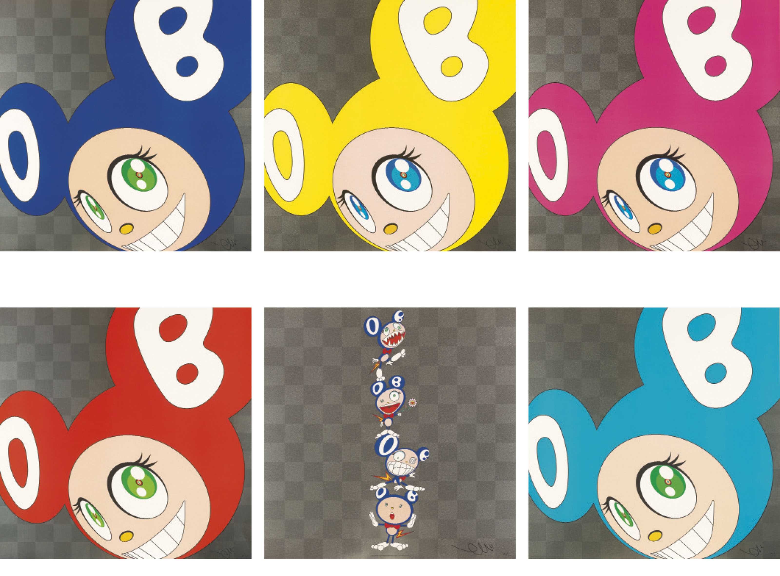 Takashi Murakami - And then and then and then and then and then (Blue); And then and then and then and then and then (Red)...