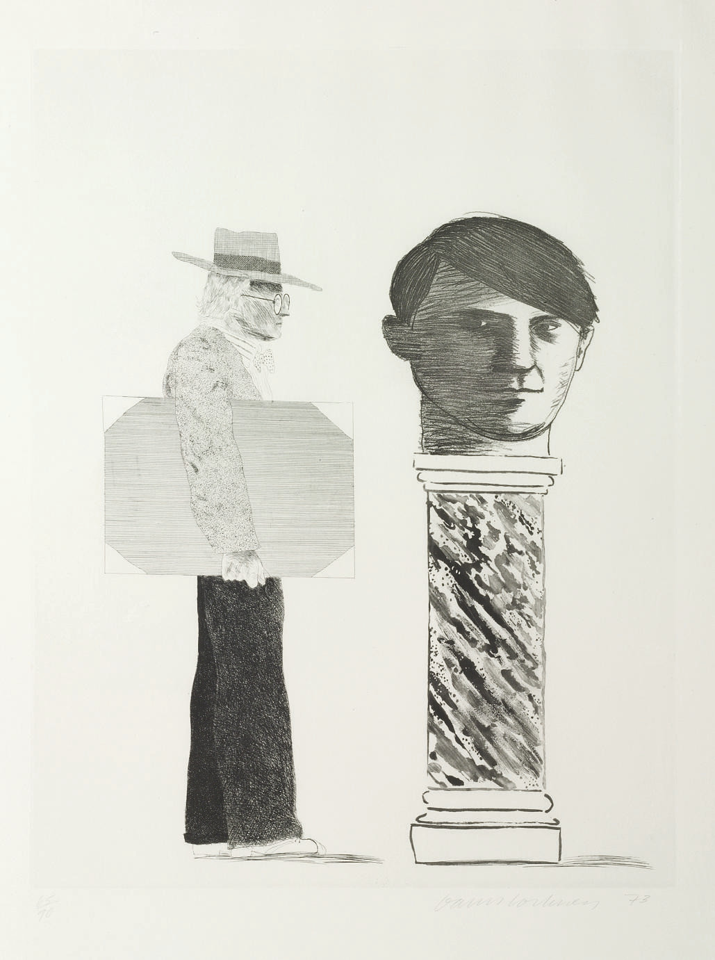 David Hockney - The Student: Homage to Picasso
