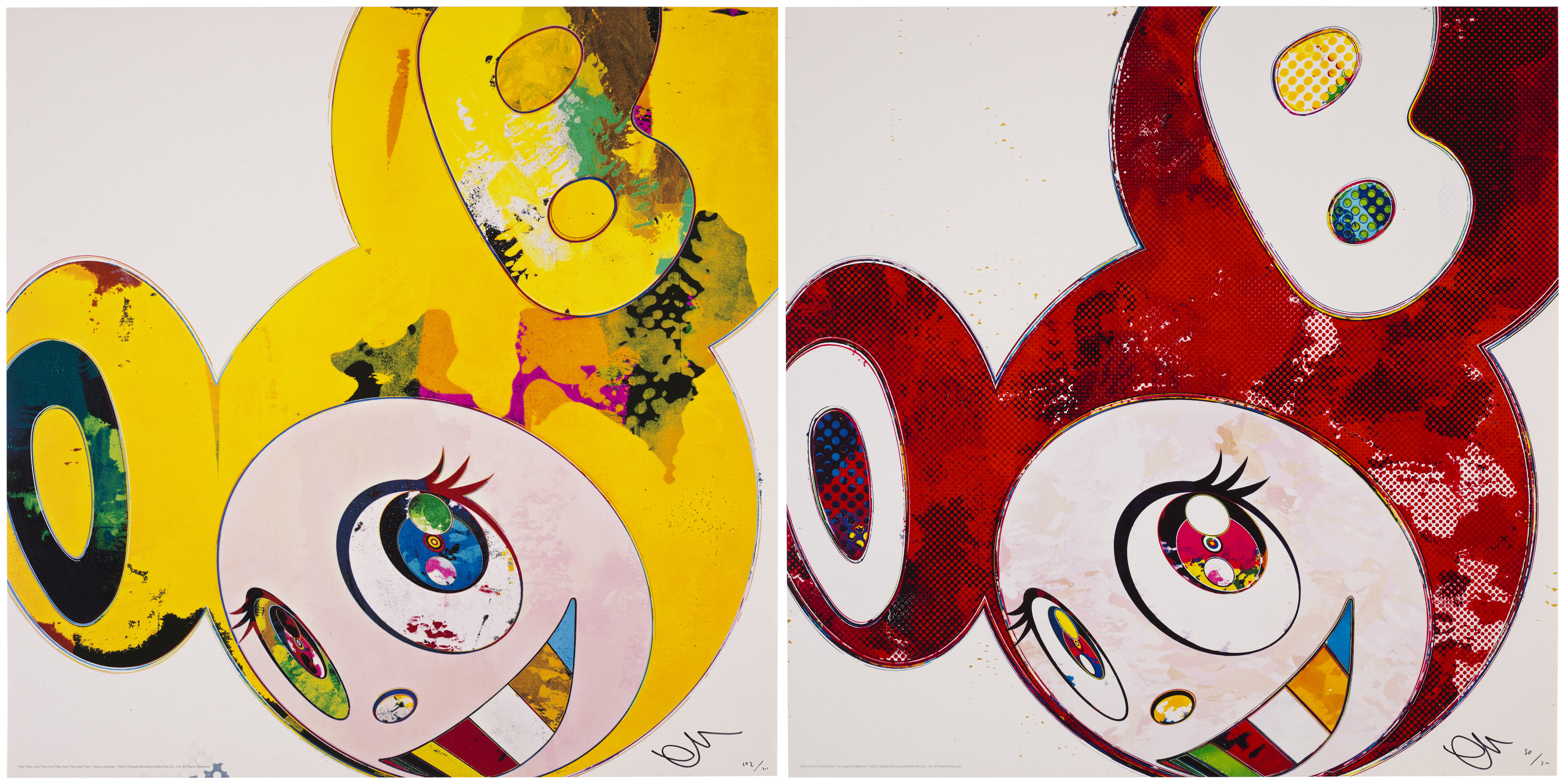 Takashi Murakami - And Then, And Then And Then And Then And Then, Yellow Universe; & And Then x 6 (Vermillion: The Superfl...