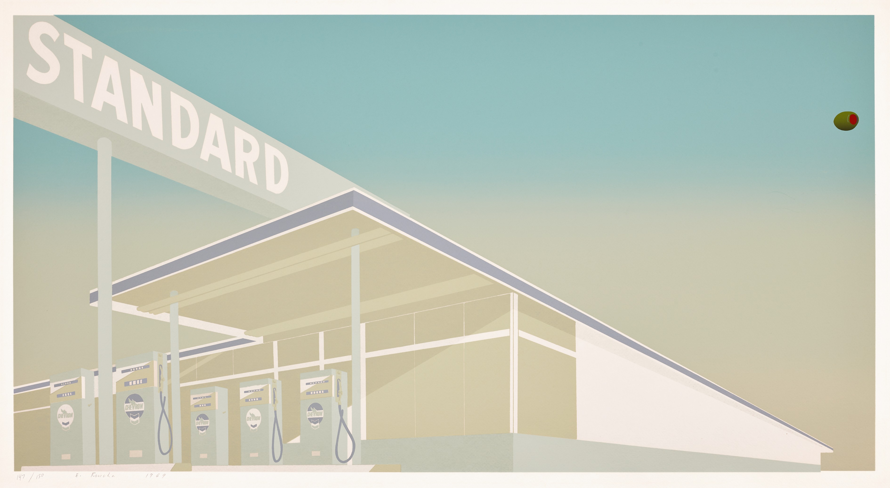 Ed Ruscha - Cheese Mold Standard with Olive (E. 31)