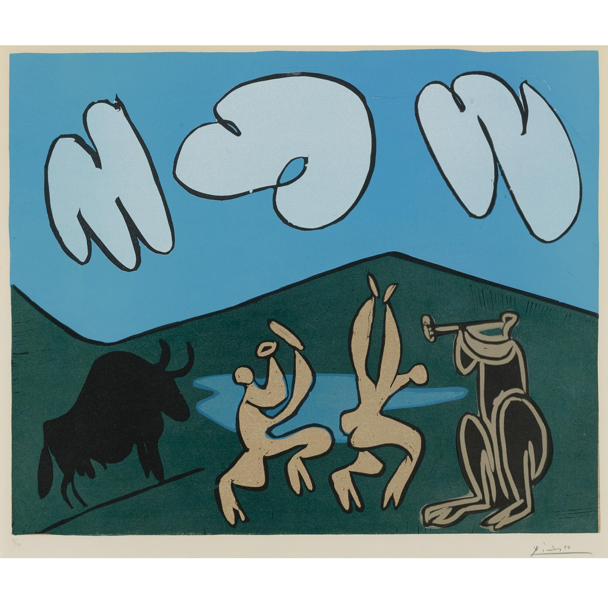 Pablo Picasso - Bacchanale au Taureau noir