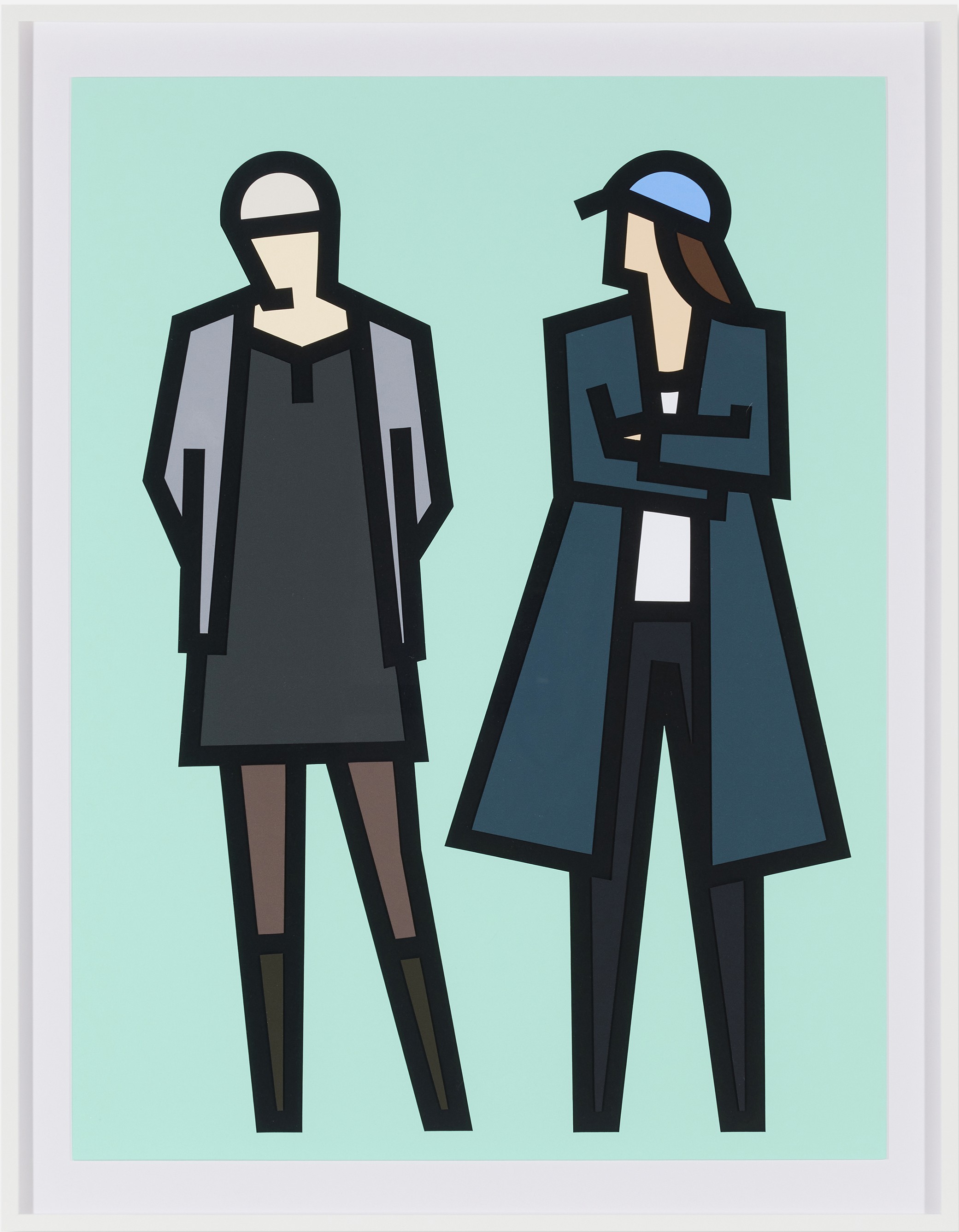 Julian Opie - Jade and Julia (from the Standing Couples series)