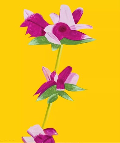 Alex Katz - Azaleas on Yellow (from the Flowers portfolio)