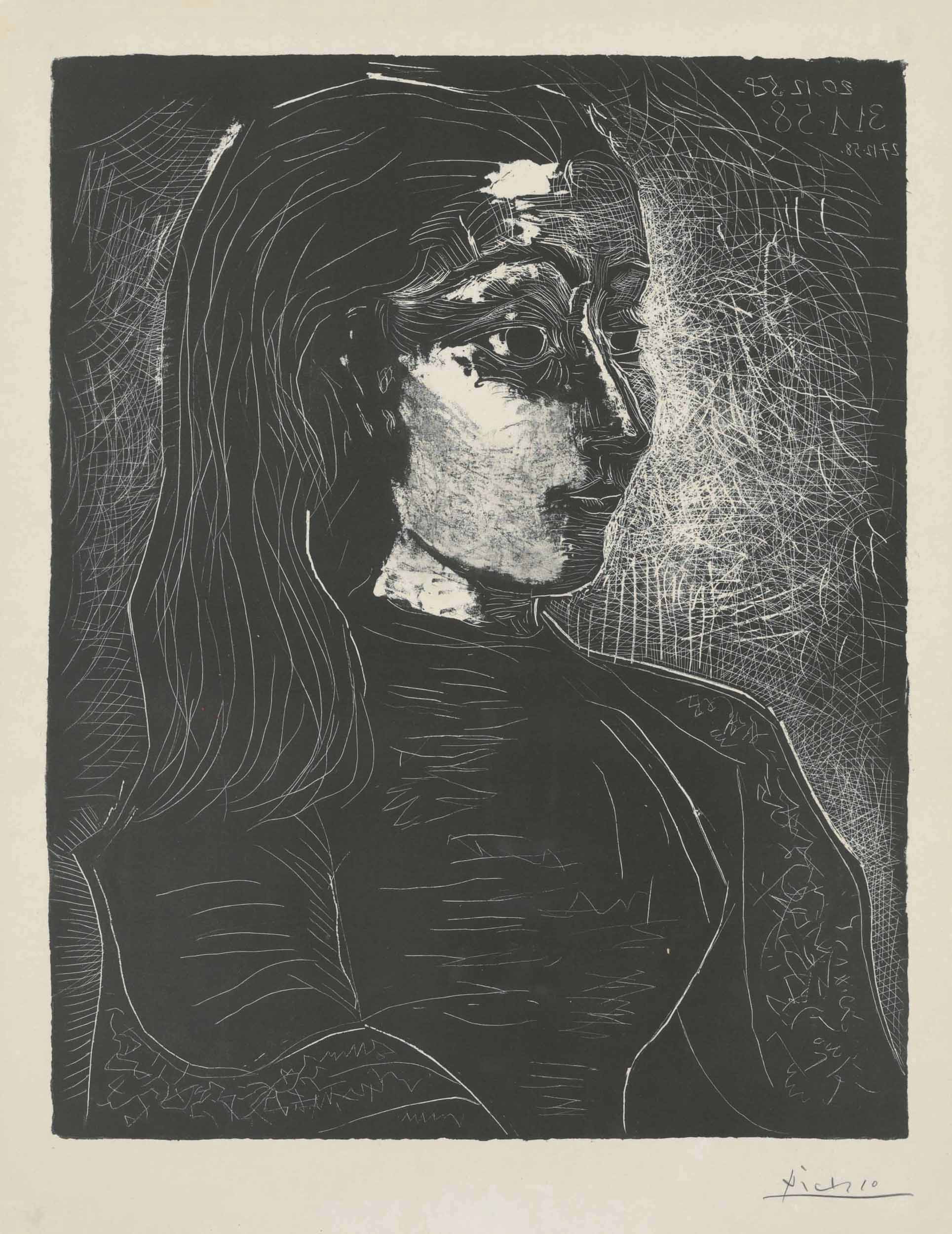 Pablo Picasso - Jacqueline de profil à droite