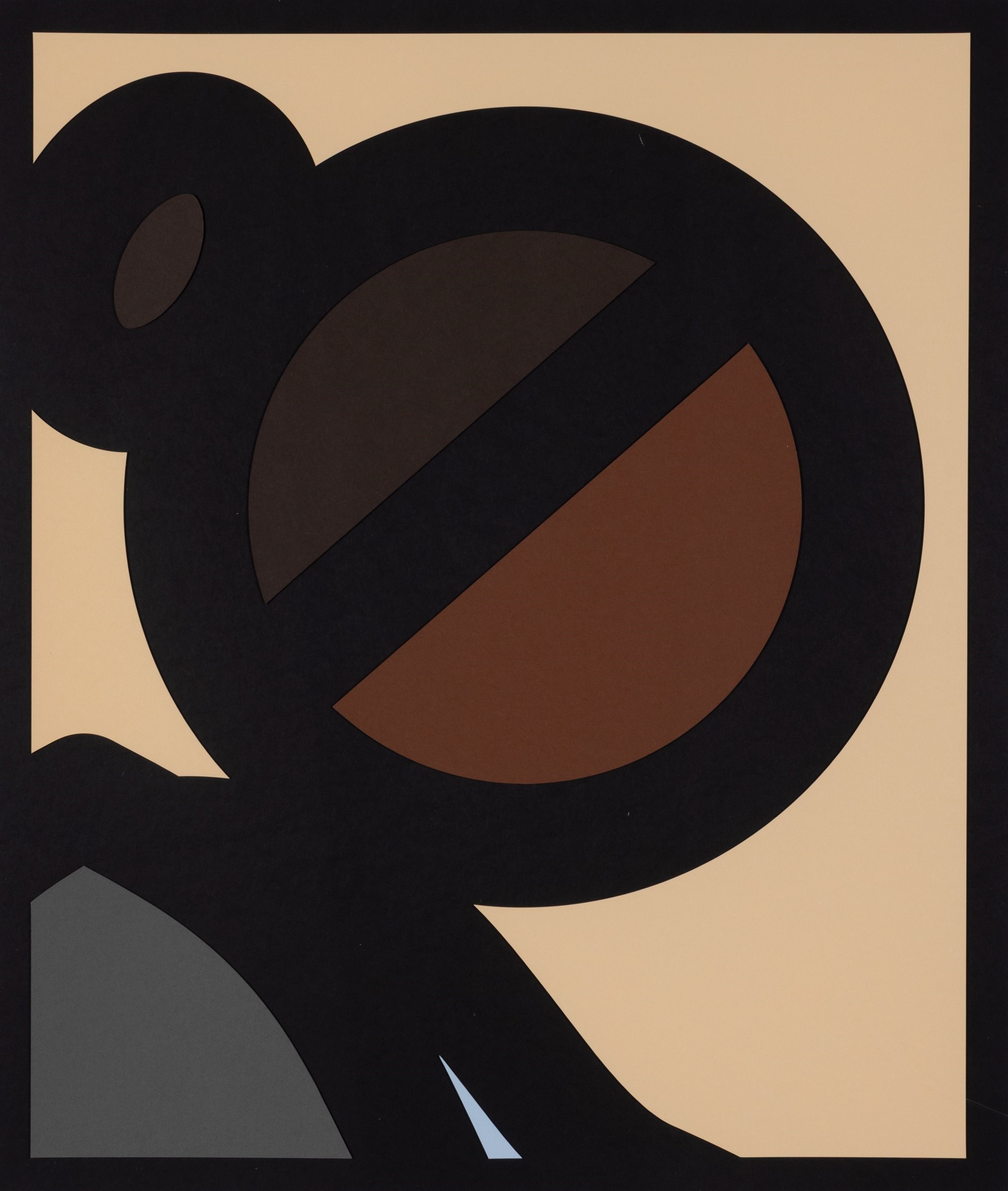 Julian Opie - Paper Head 4, from Paper Heads