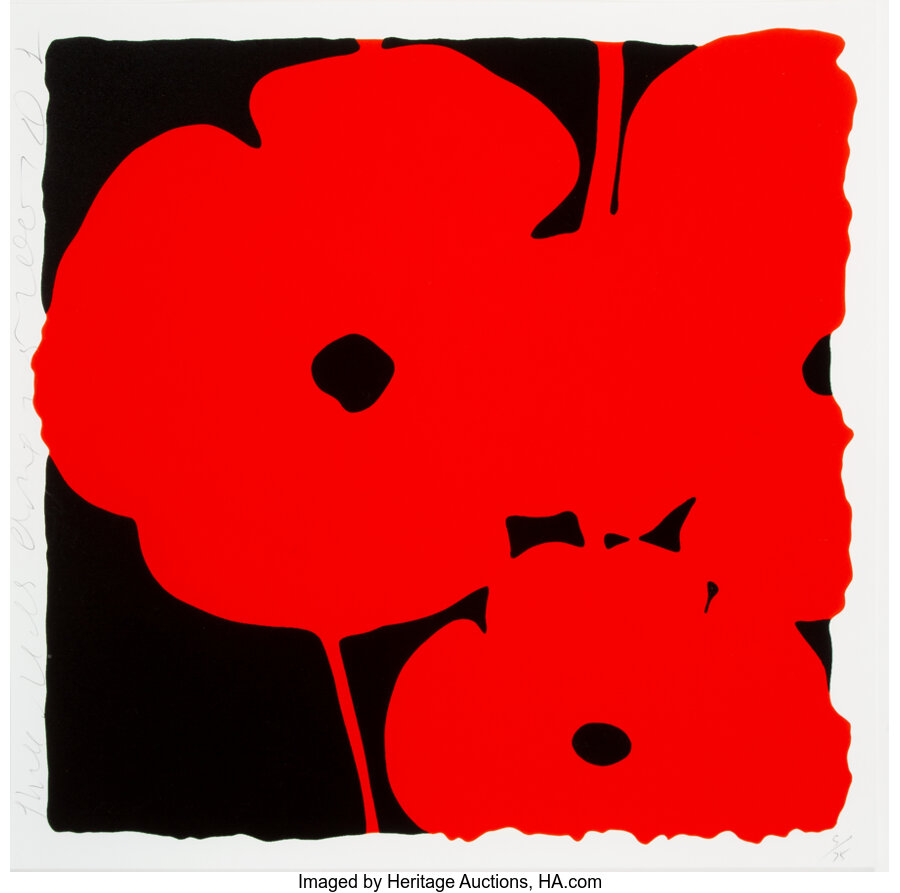 Donald Sultan - Red and Black