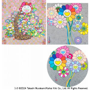 Takashi Murakami - 1. Homage to 'Basket of Flowers' by Song Dynasty Artist Li Song 2. Kōrin and Warhol 3. Re: Flowers for ...