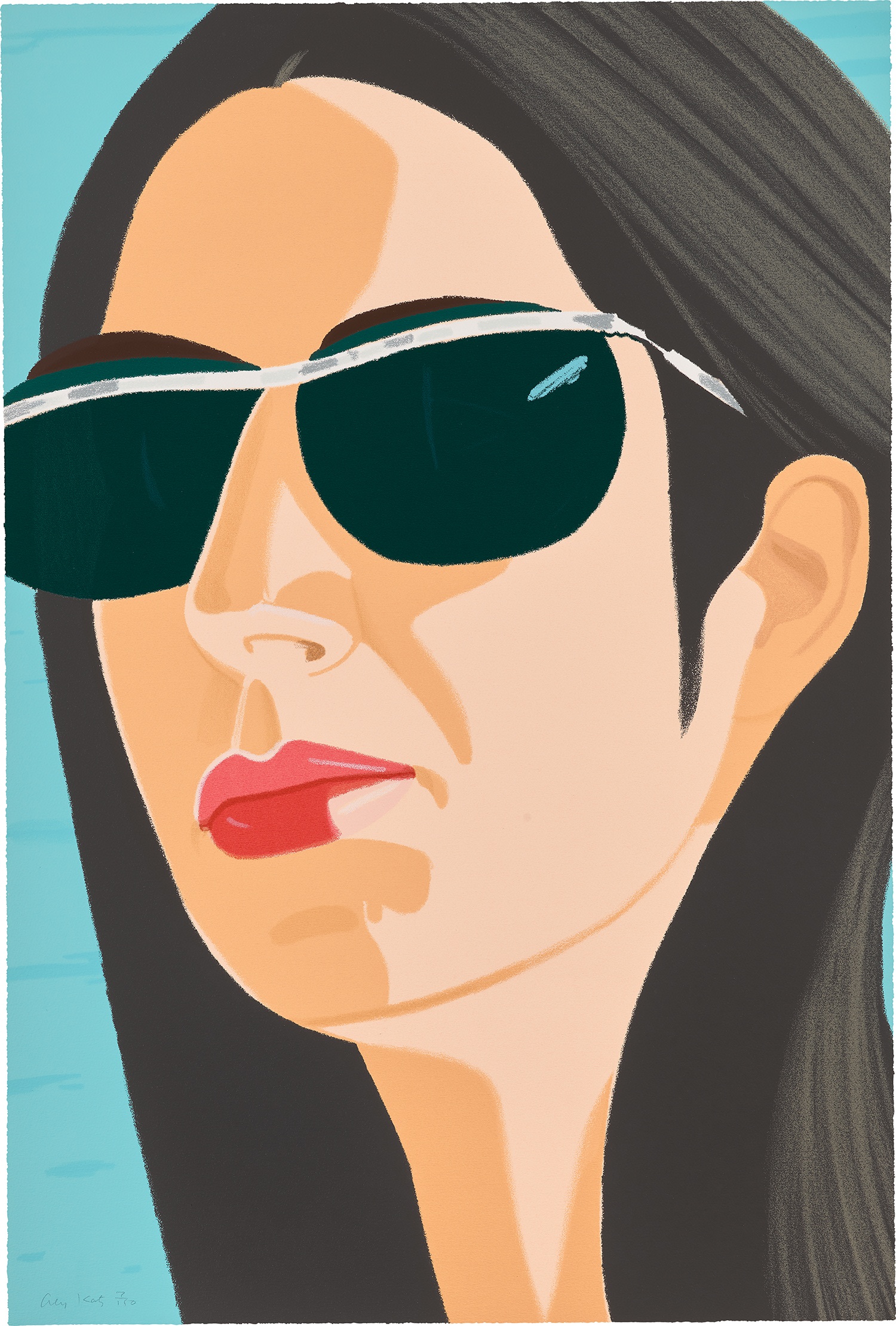 Alex Katz - Ada with Sunglasses, from Alex and Ada, the 1960's to the 1980's (S. 243)