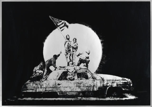 Banksy - Flag (Silver)