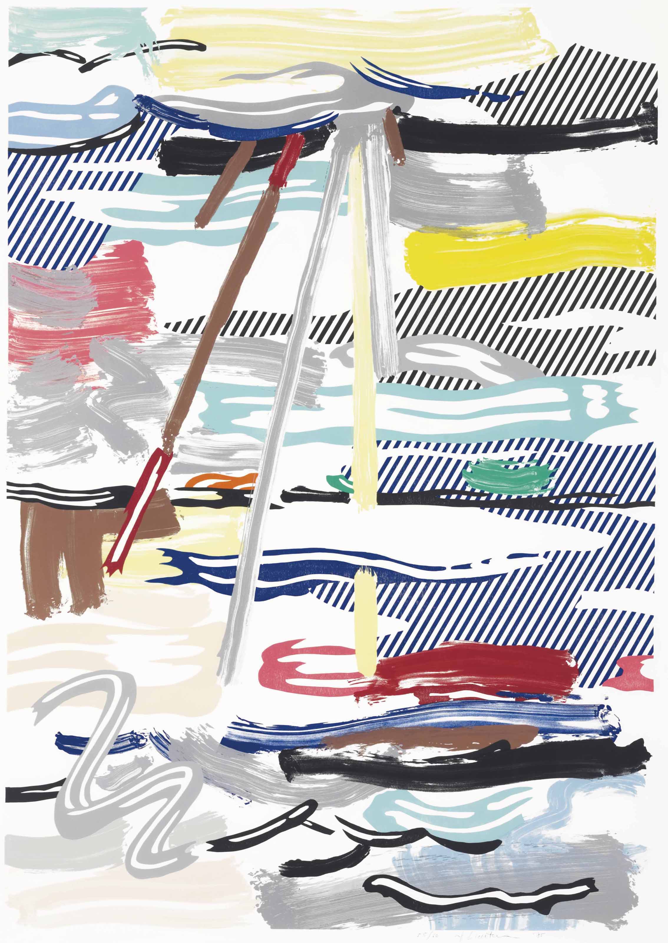 Roy Lichtenstein - Sunshine Through the Clouds, from Landscape Series