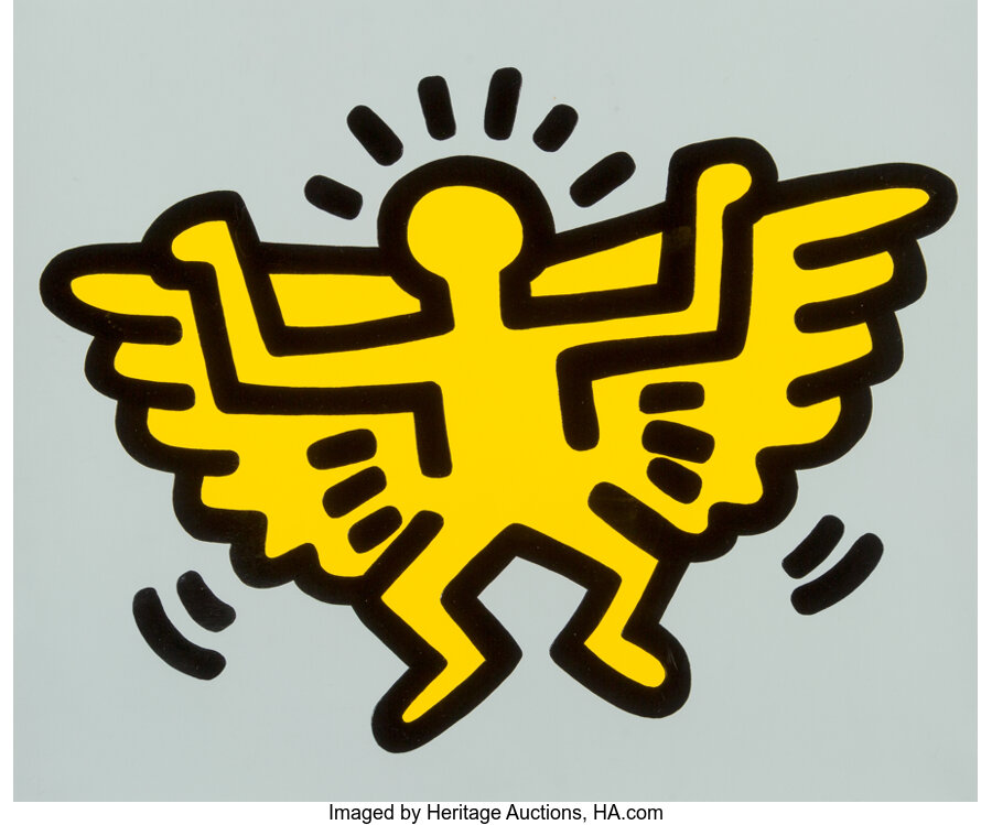 Keith Haring - Winged Angel, from Icons