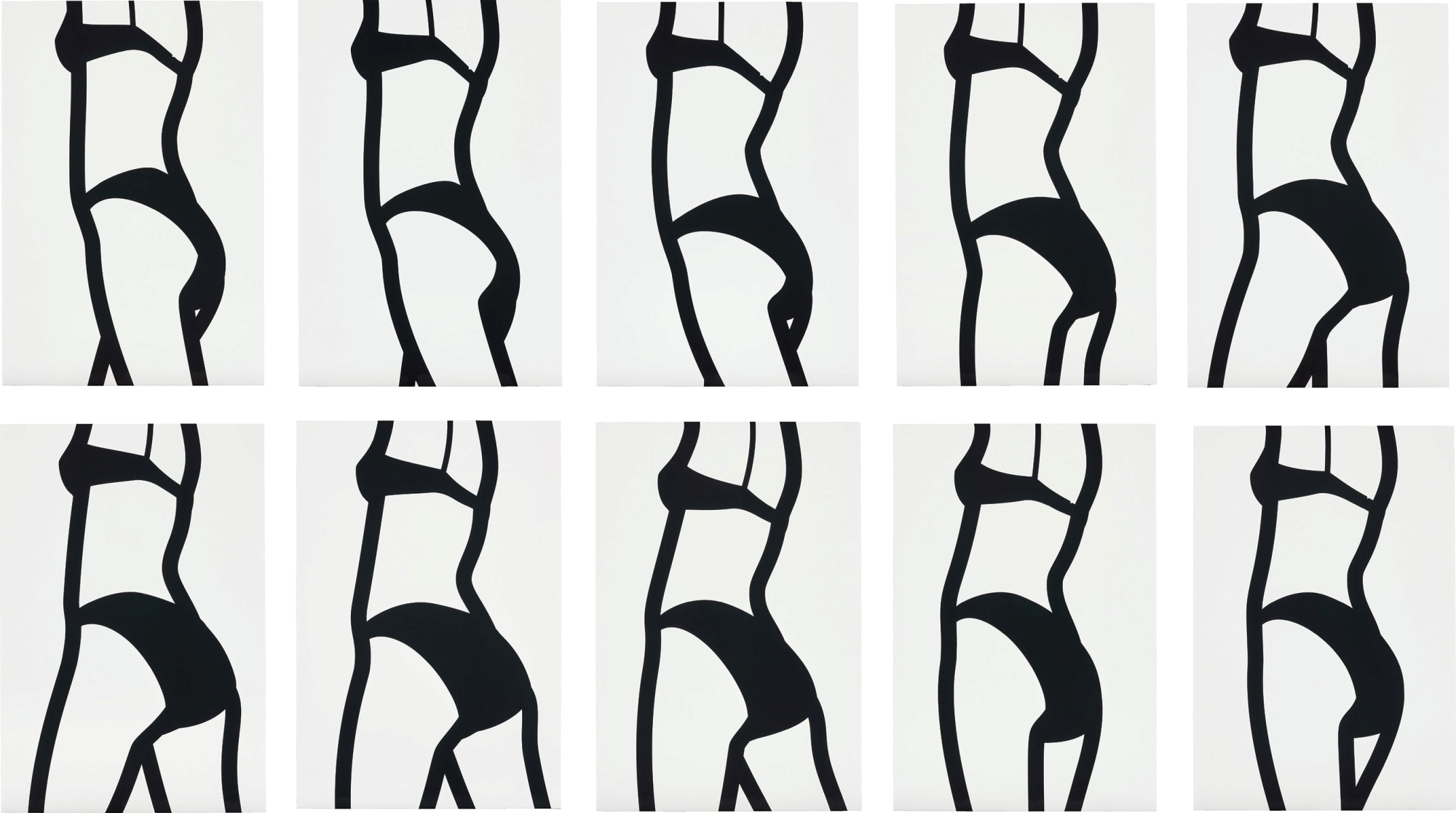 Julian Opie - Watching Suzanne (back) No.1-10