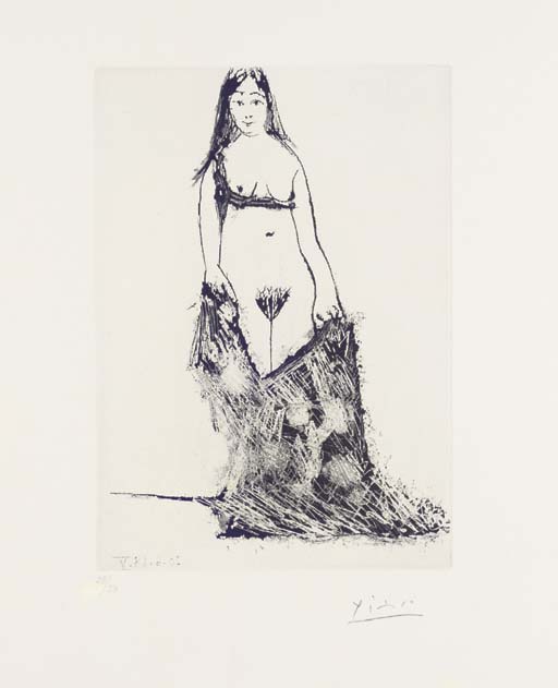 Pablo Picasso - Jeune Femme laissant tomber sa Robe, from Séries 347