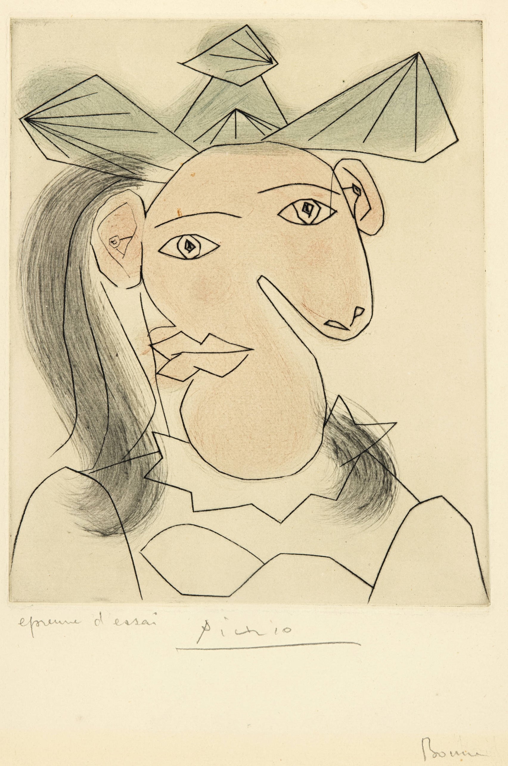 Pablo Picasso - Tête de femme N° 7 - Portrait Dora Maar