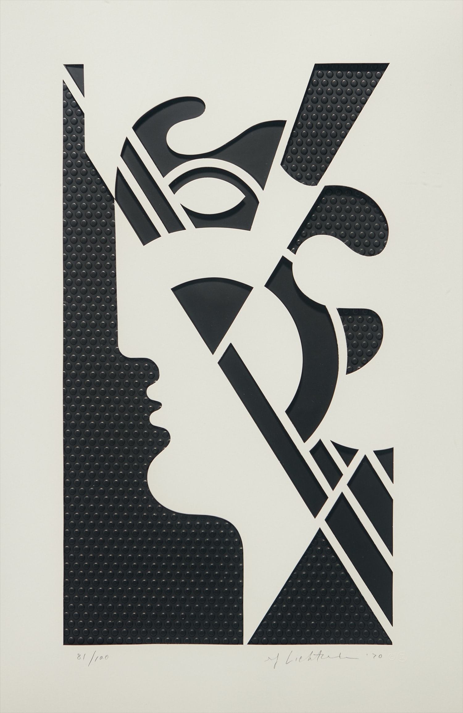 Roy Lichtenstein - Modern Head #5, from Modern Head series
