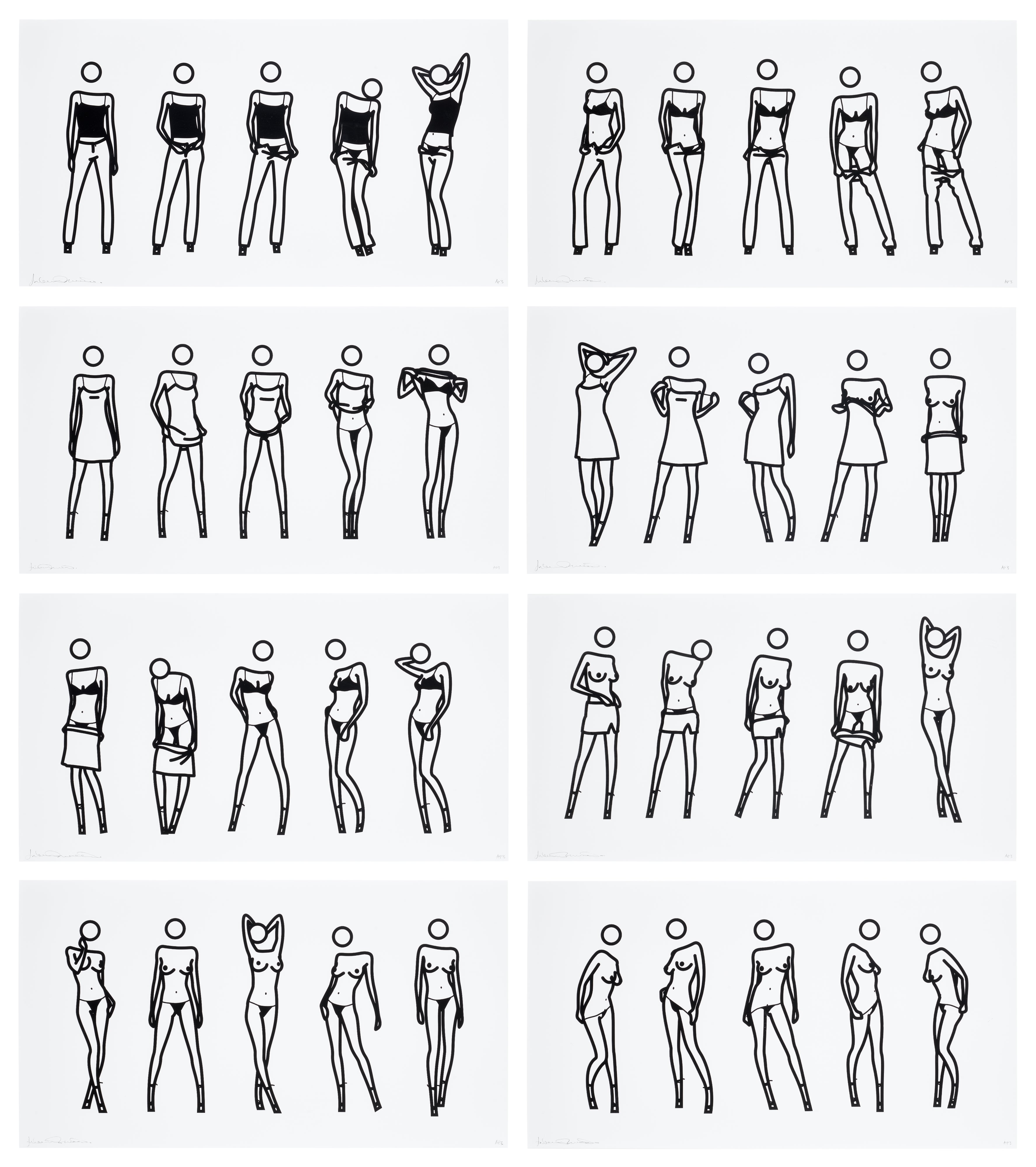 Julian Opie - Bijou Gets Undressed (C. 50-57)