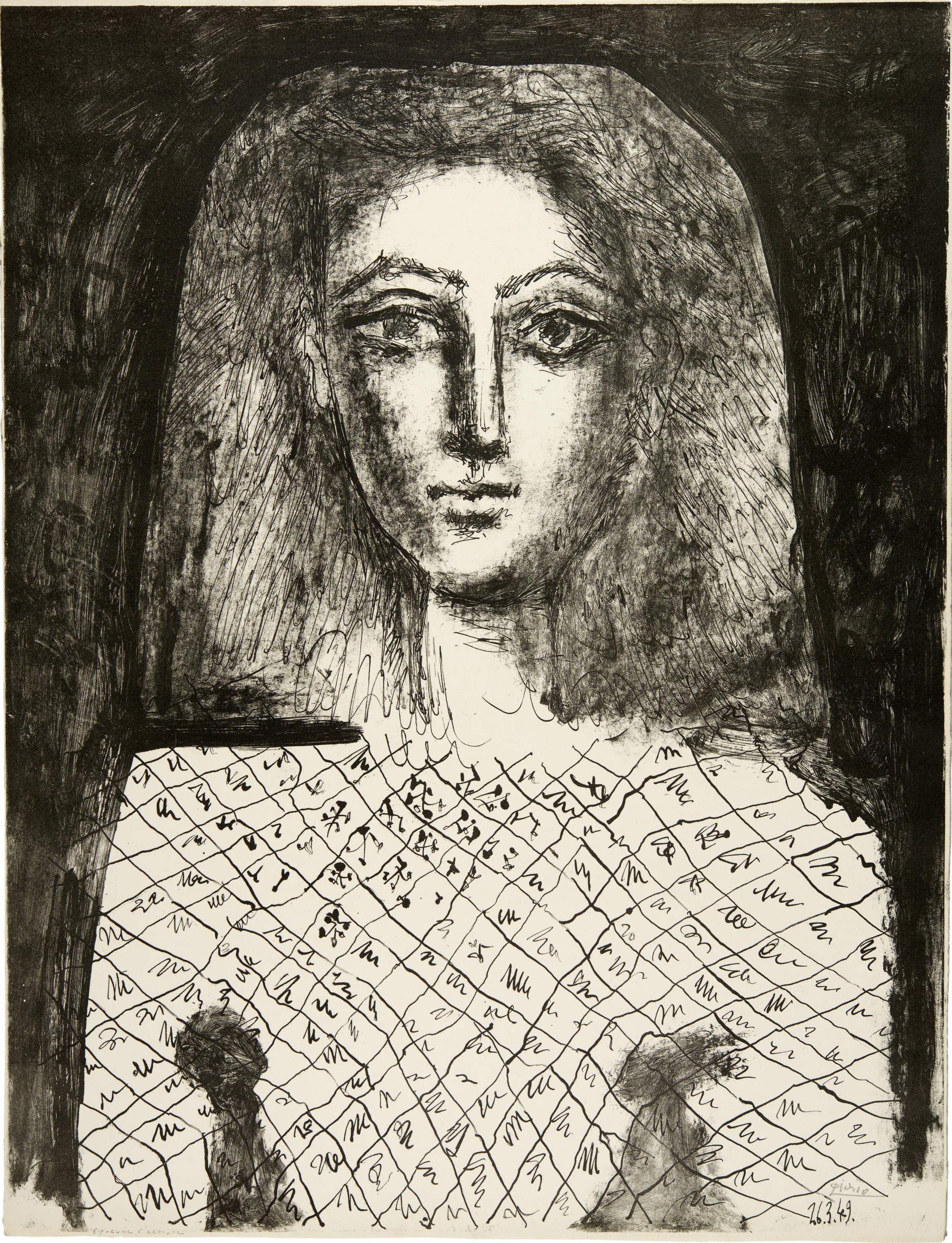Pablo Picasso - Le corsage à carreaux