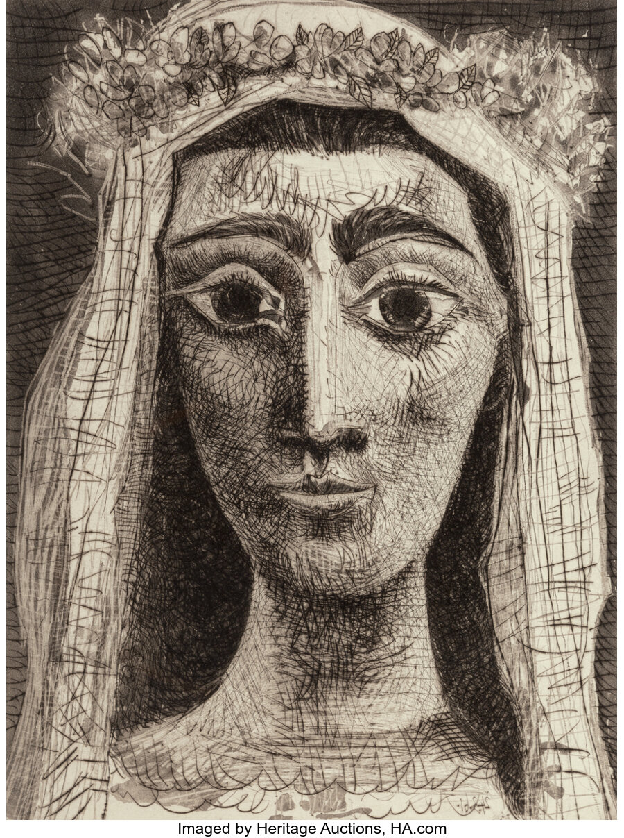 Pablo Picasso - Jacqueline en Mariee, de face