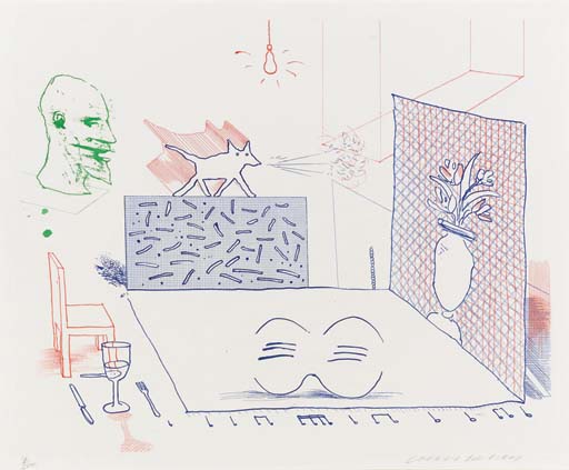 David Hockney - Discord Merely Magnifies; The Buzzing of the Blue Guitar; and Tick It, Tack It, Turn it True, from The Blu...