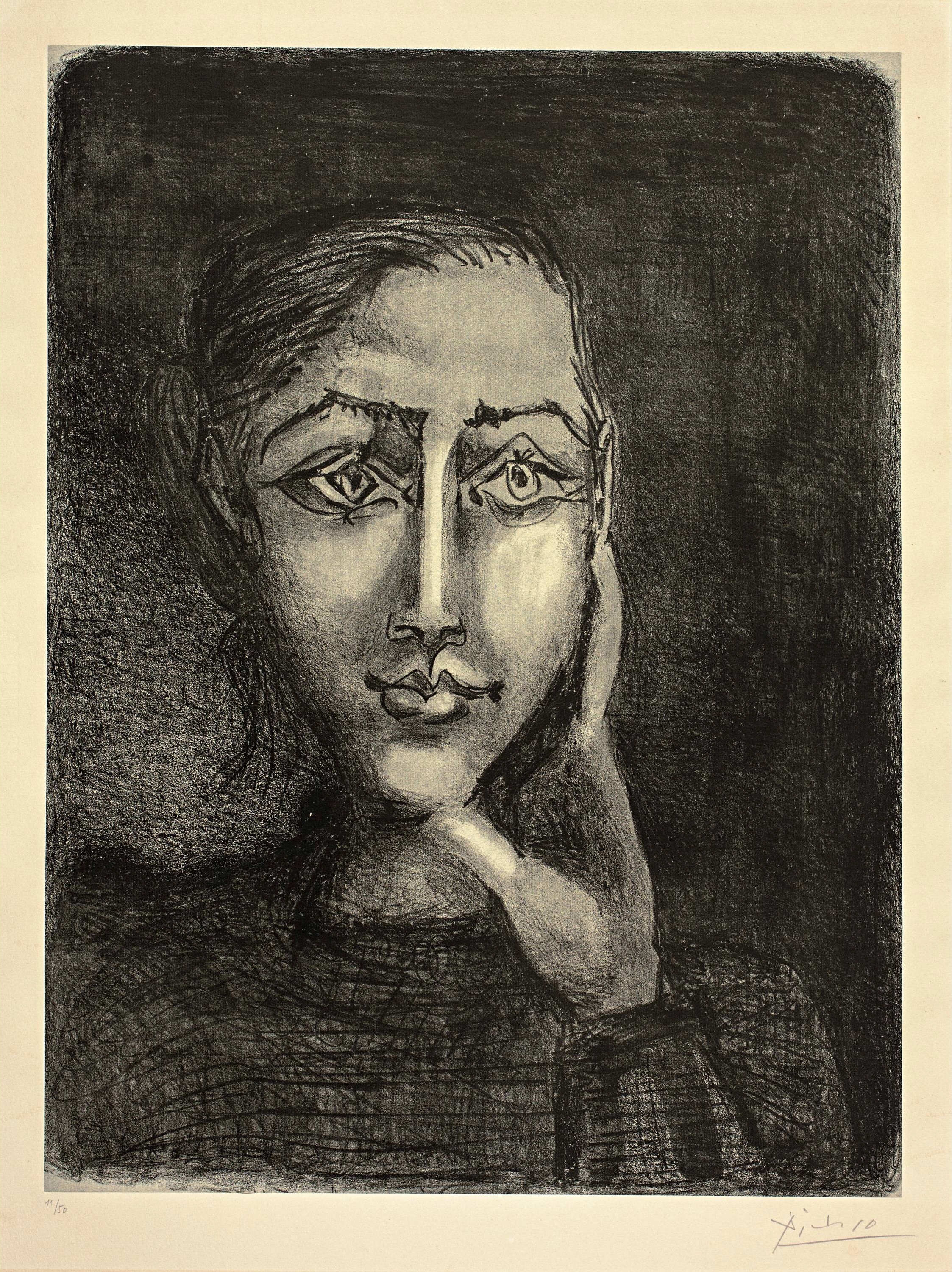 Pablo Picasso - Françoise sur fond gris