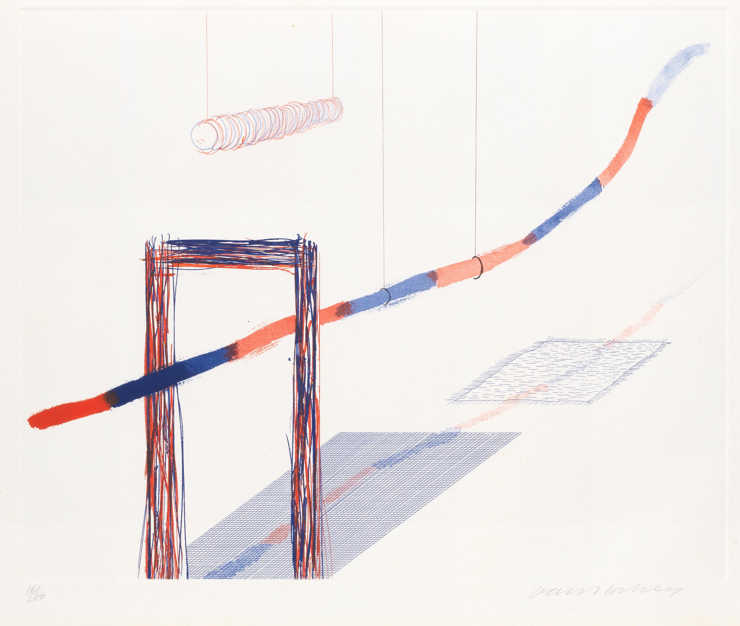 David Hockney - It Picks its way, from The Blue Guitar (Scottish Arts Council 202; M.C.A. Tokyo 181)