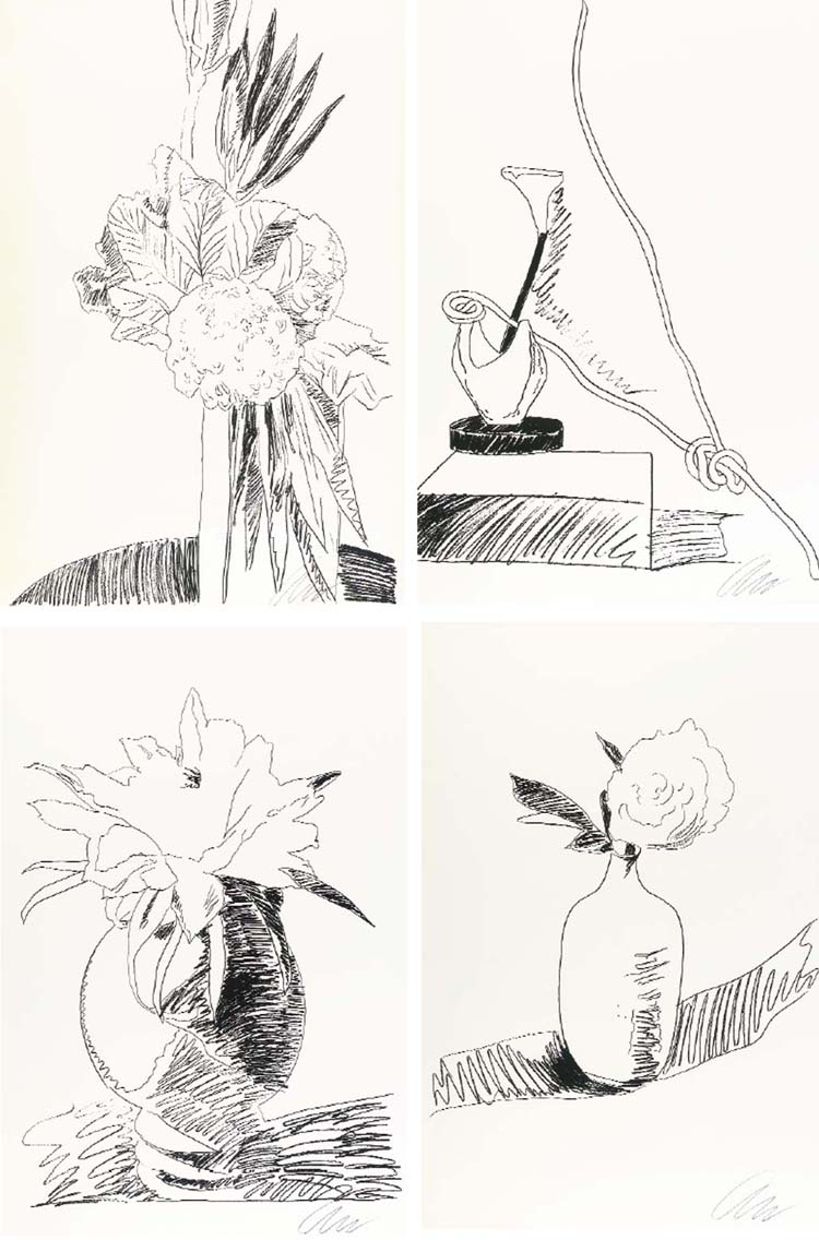 Andy Warhol - Flowers (Black and White)